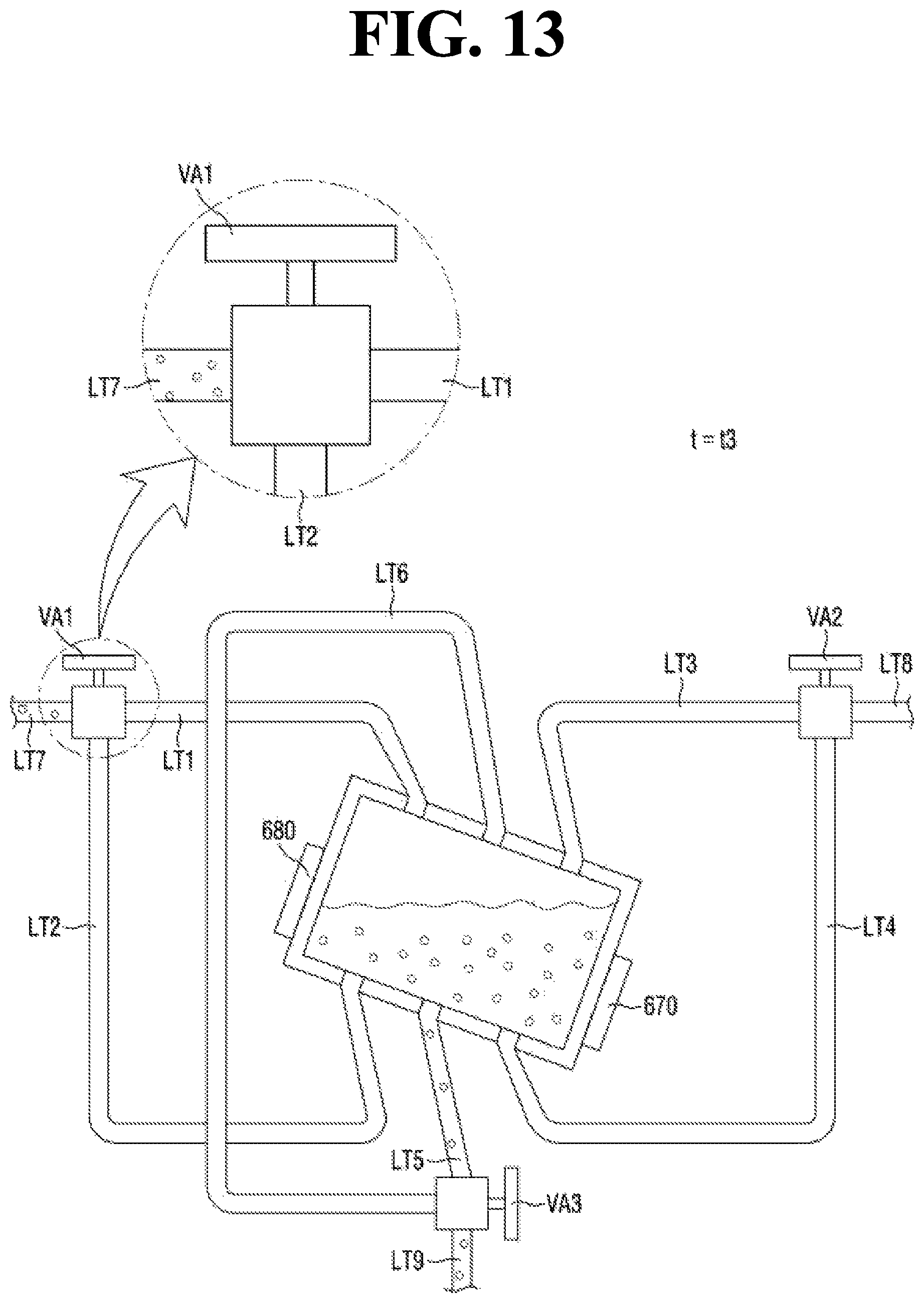 Patent US11787190 Figure 13 – Inkjet printing device, ink ejecting method, and method for manufacturing display device