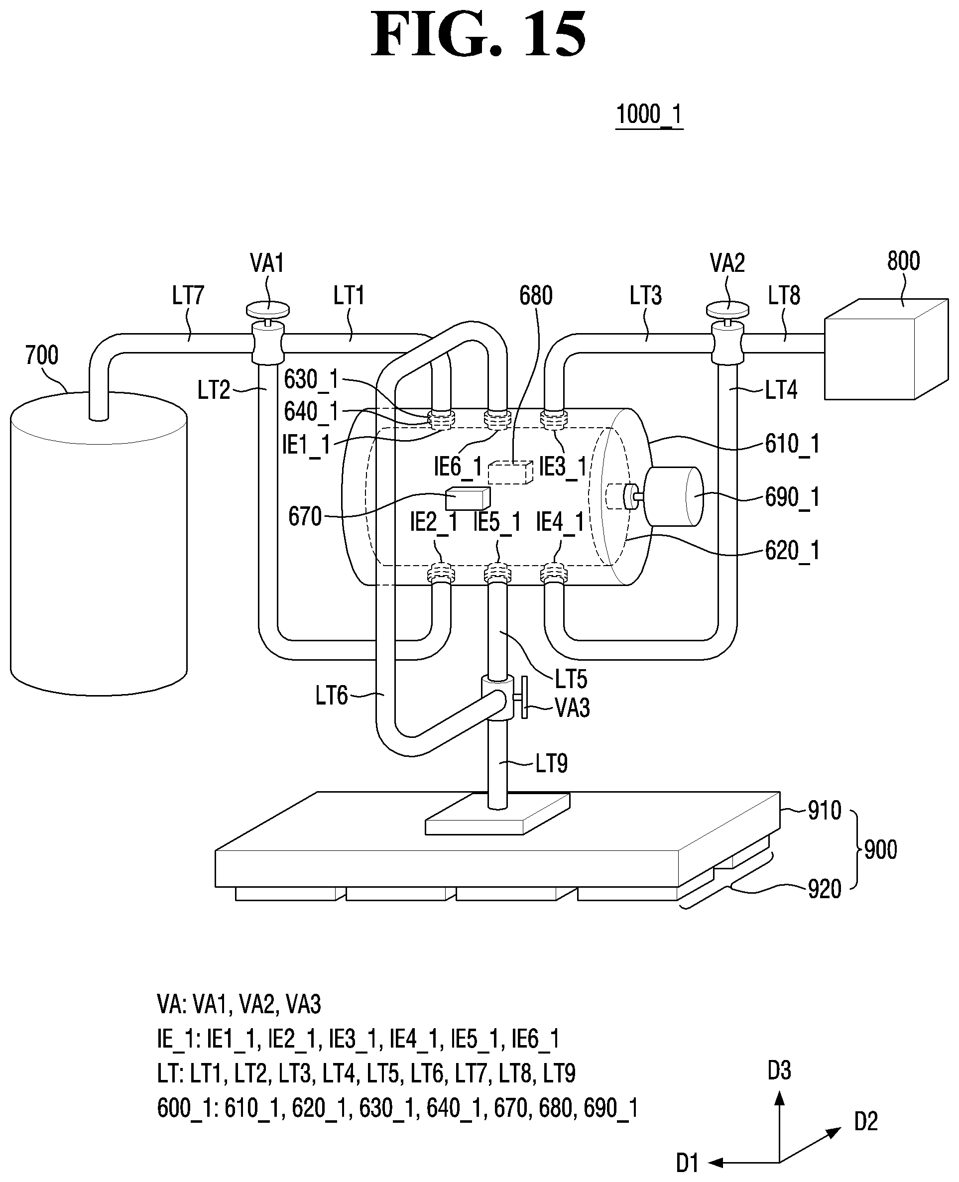 Patent US11787190 Figure 15 – Inkjet printing device, ink ejecting method, and method for manufacturing display device