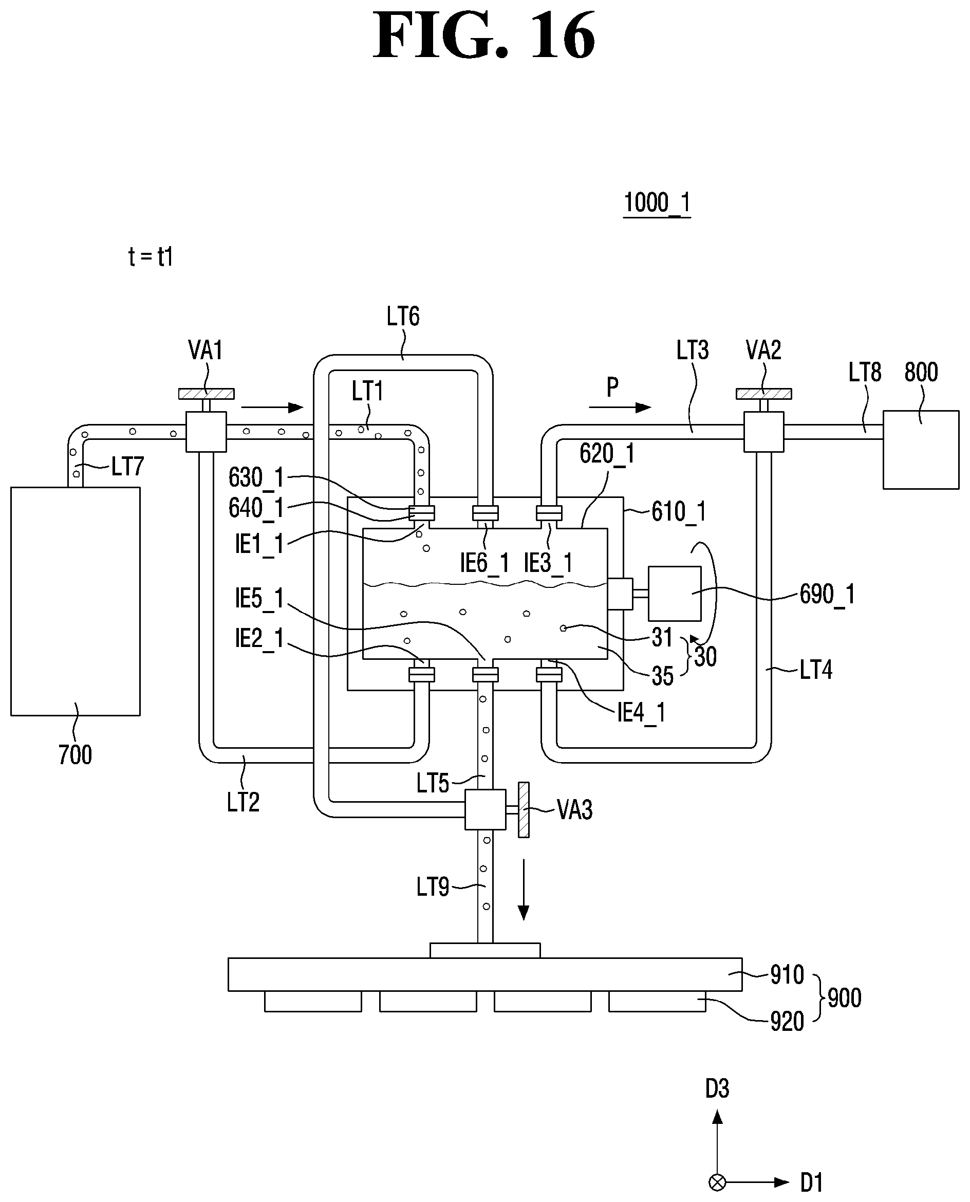 Patent US11787190 Figure 16 – Inkjet printing device, ink ejecting method, and method for manufacturing display device