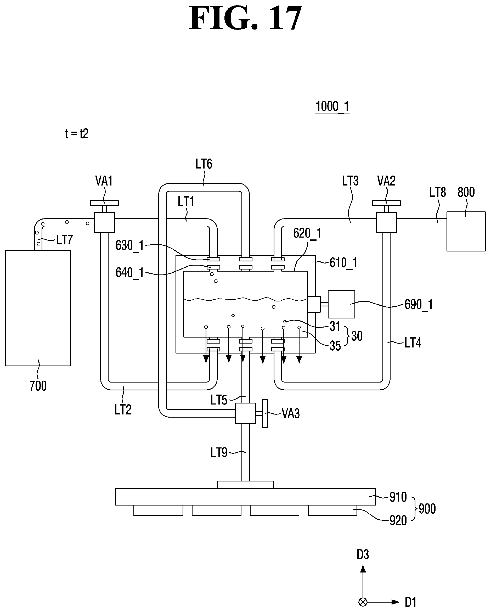 Patent US11787190 Figure 17 – Inkjet printing device, ink ejecting method, and method for manufacturing display device