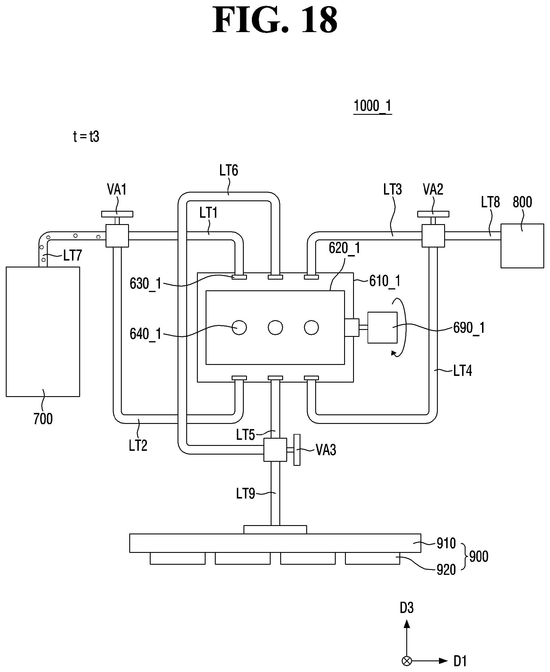 Patent US11787190 Figure 18 – Inkjet printing device, ink ejecting method, and method for manufacturing display device