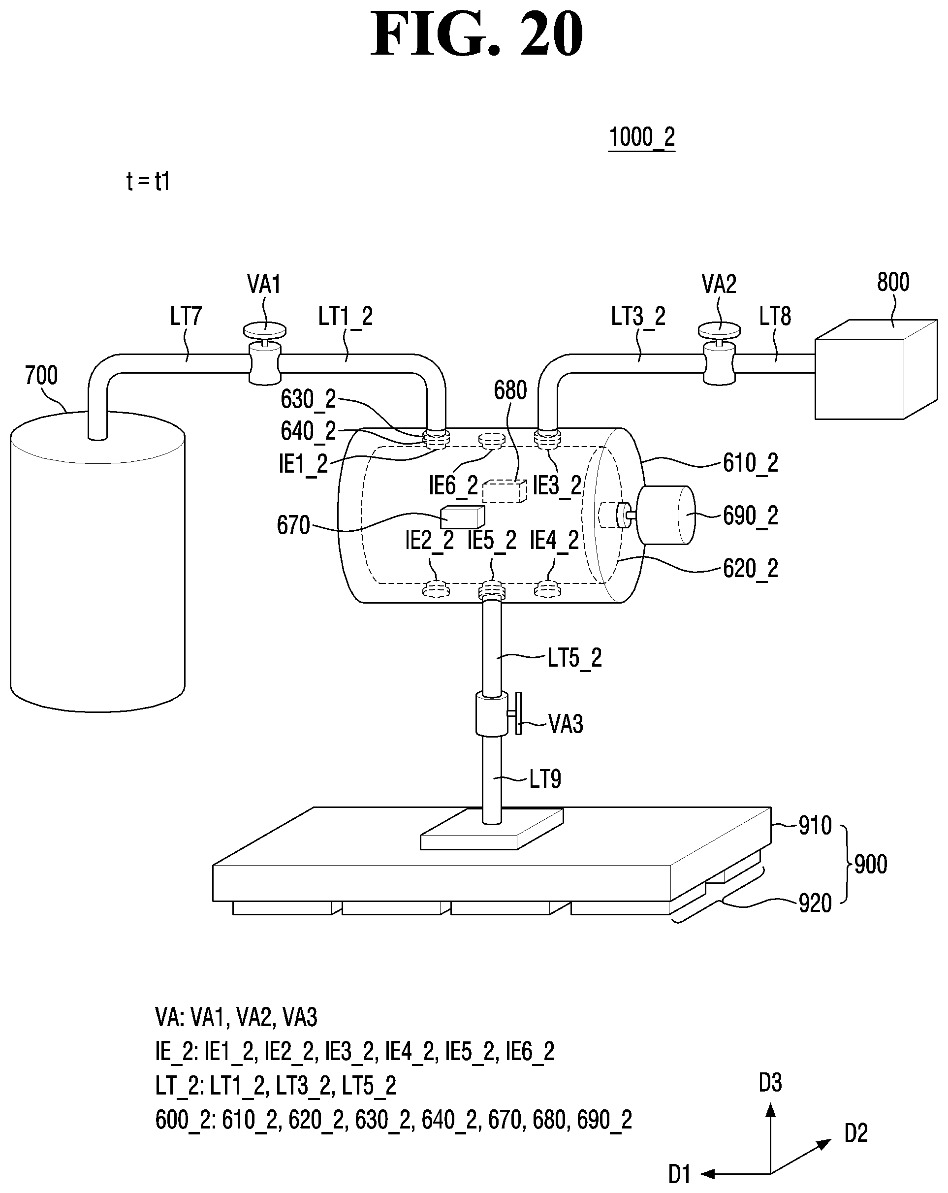 Patent US11787190 Figure 20 – Inkjet printing device, ink ejecting method, and method for manufacturing display device
