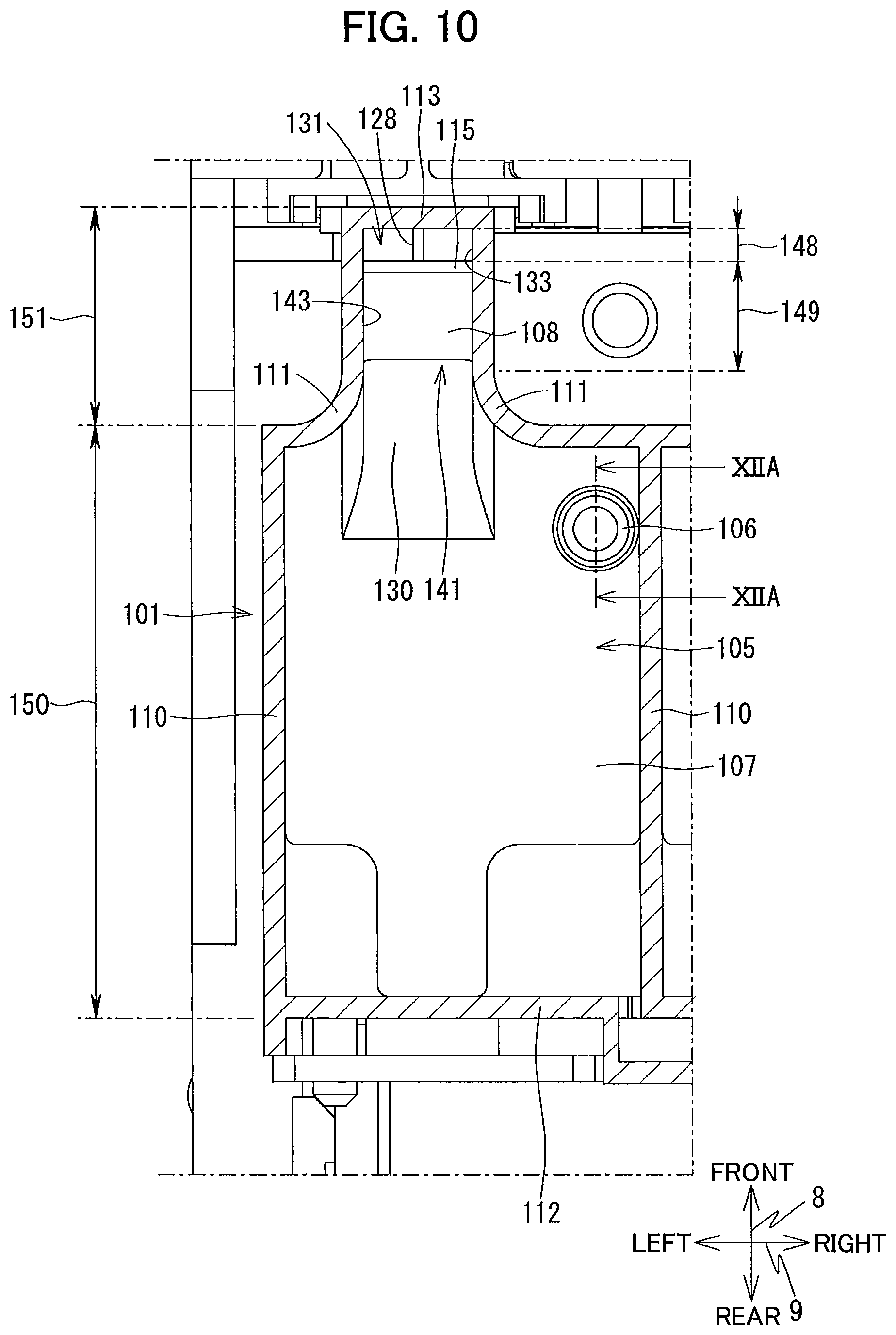 Patent US11787192 Figure 10 – Liquid supplying device having tank and cartridge attachable thereto