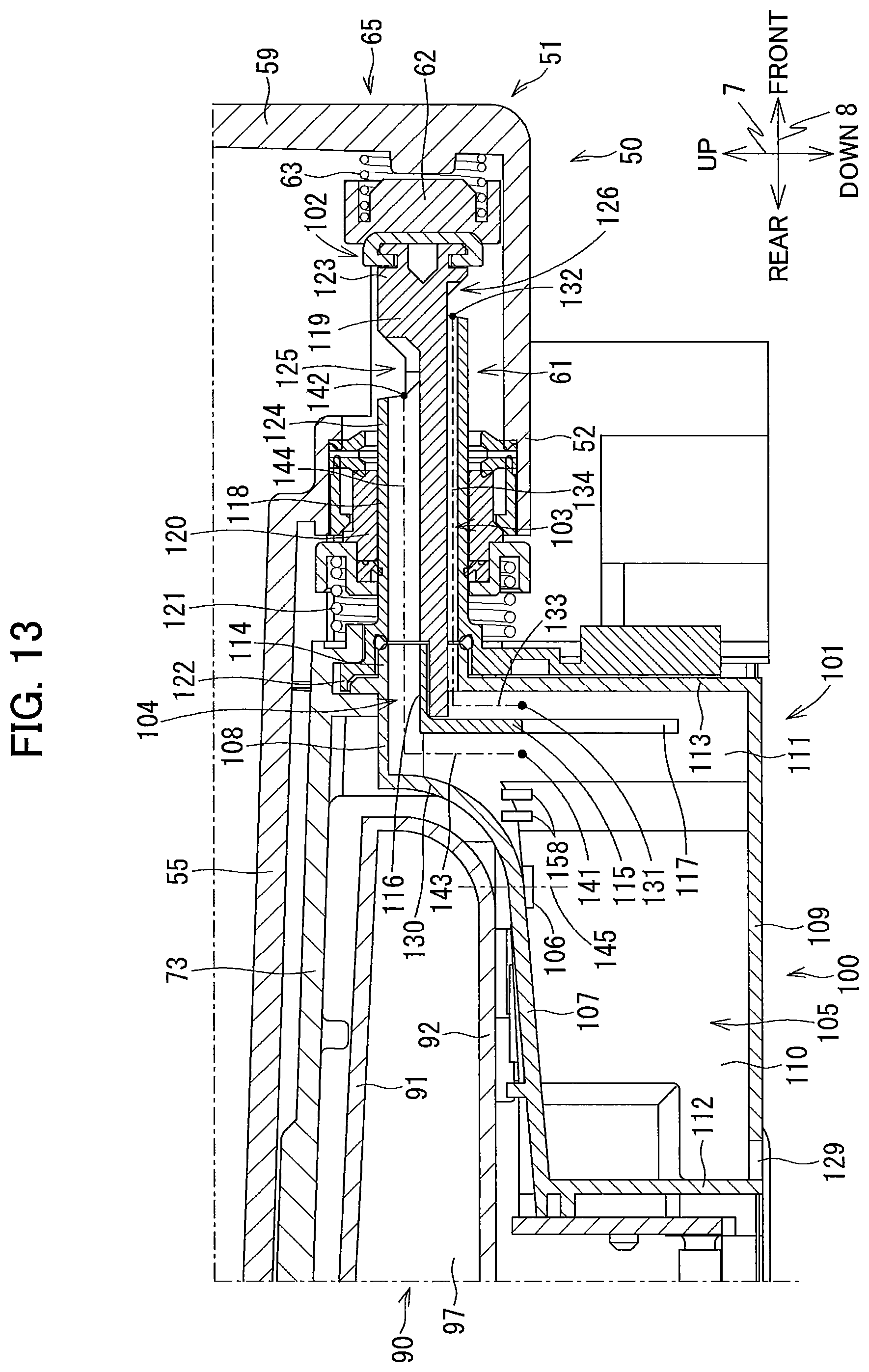 Patent US11787192 Figure 13 – Liquid supplying device having tank and cartridge attachable thereto