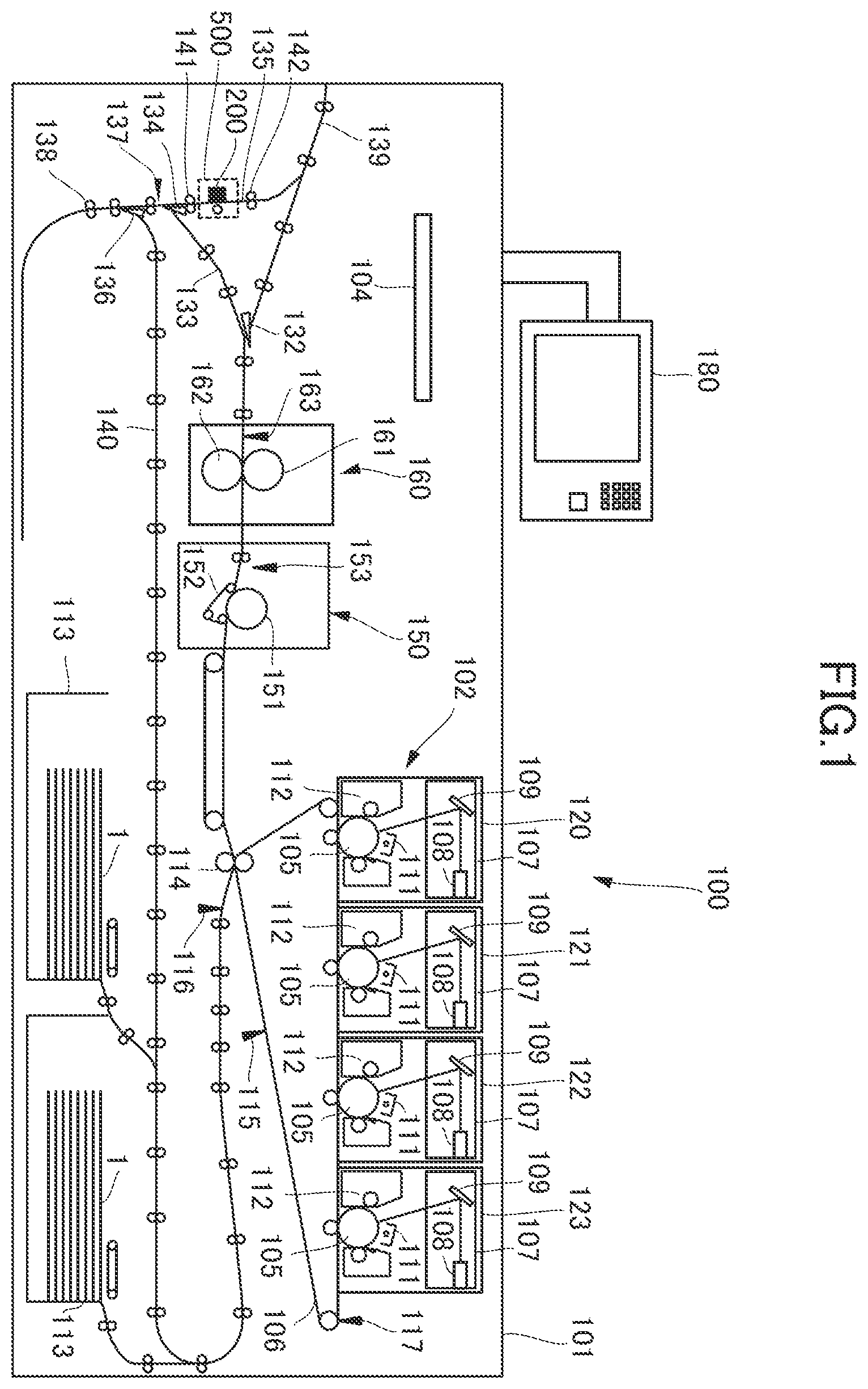 Patent US11787197 Figure 1 – Image forming apparatus and measurement apparatus