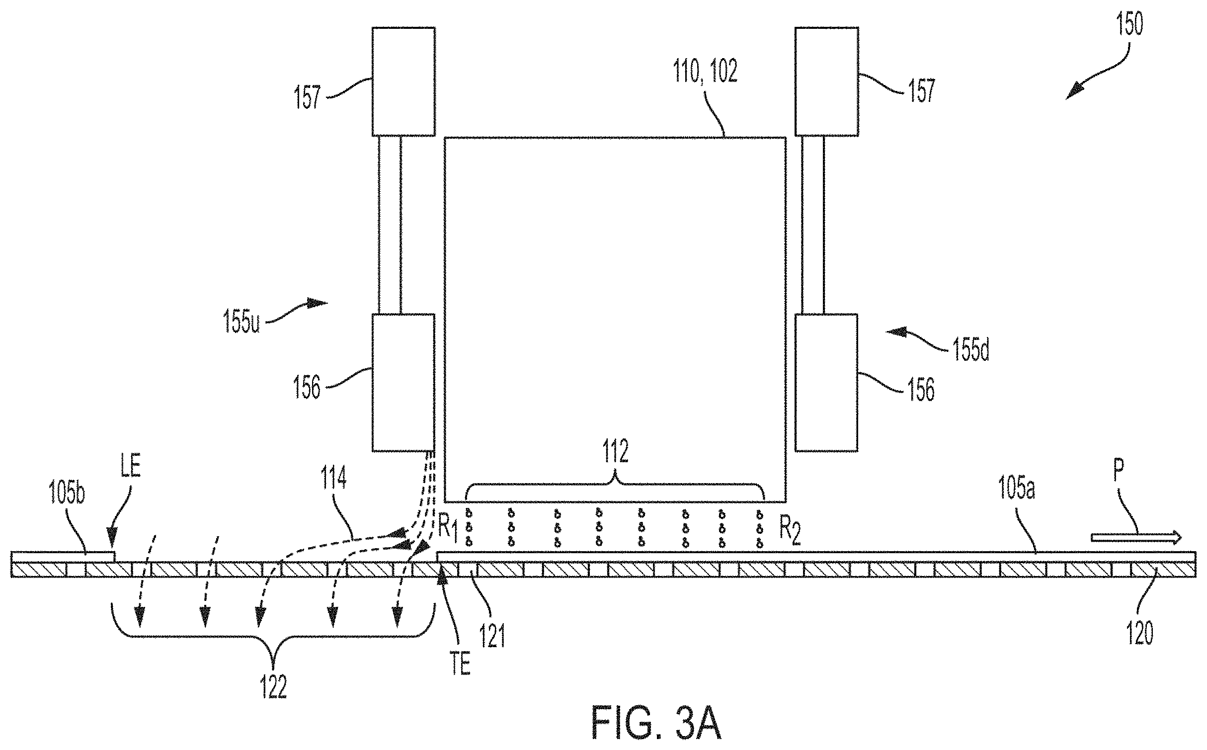 Patent US11787205 Figure 5 – Devices, system, and methods for supplying makeup air at printhead modules of a printing system