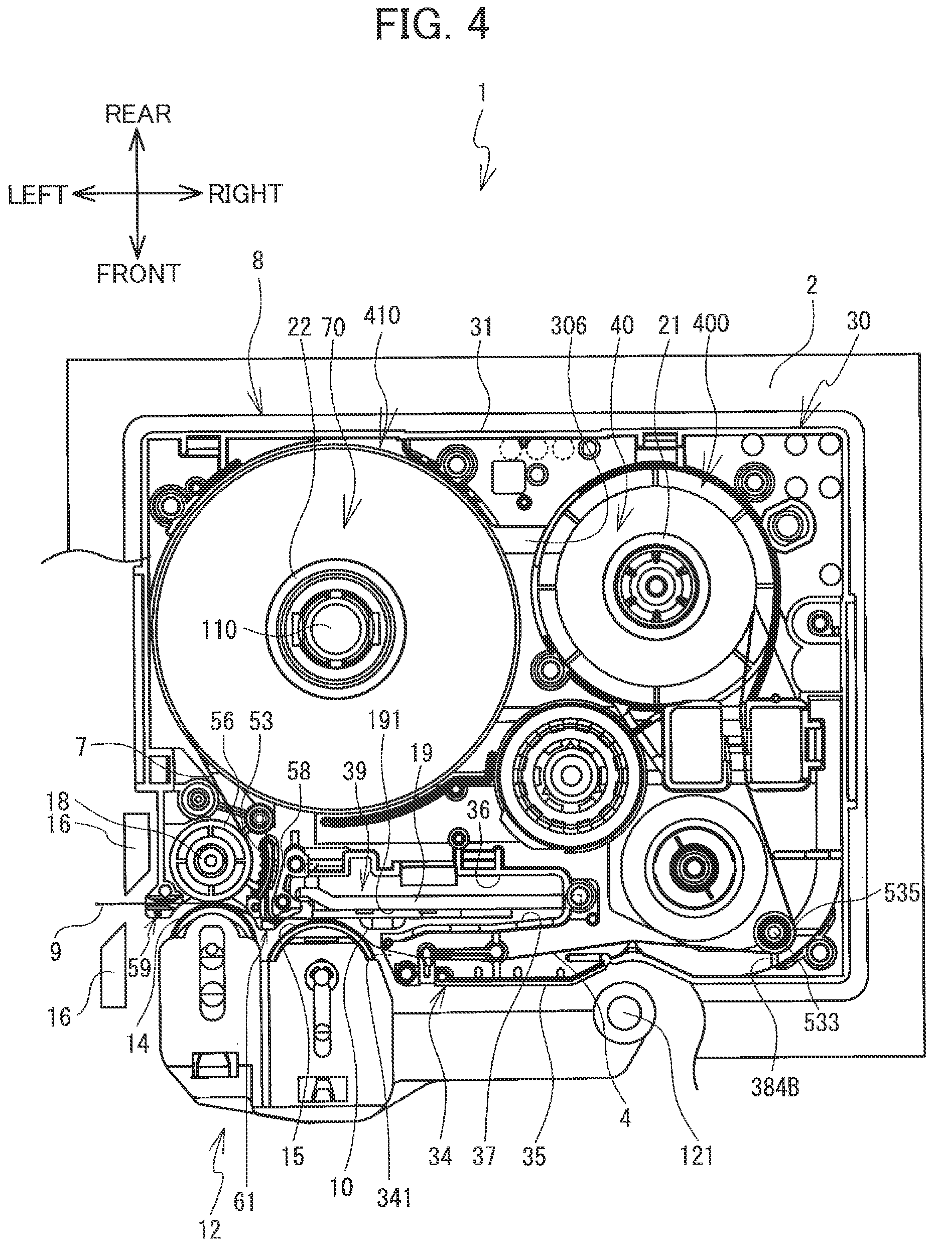 Patent US11787206 Figure 4 – Medium having heat-sensitive medium and adhesive medium whose width is greater than width of heat-sensitive medium, cartridge including the medium, and method for creating the medium