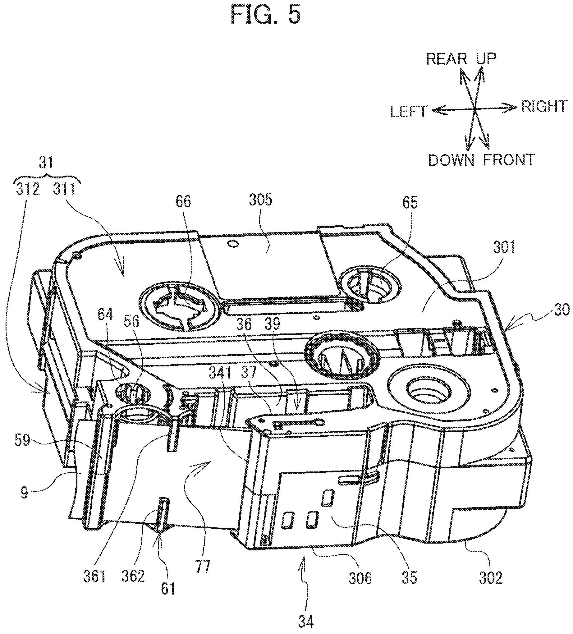 Patent US11787206 Figure 5 – Medium having heat-sensitive medium and adhesive medium whose width is greater than width of heat-sensitive medium, cartridge including the medium, and method for creating the medium