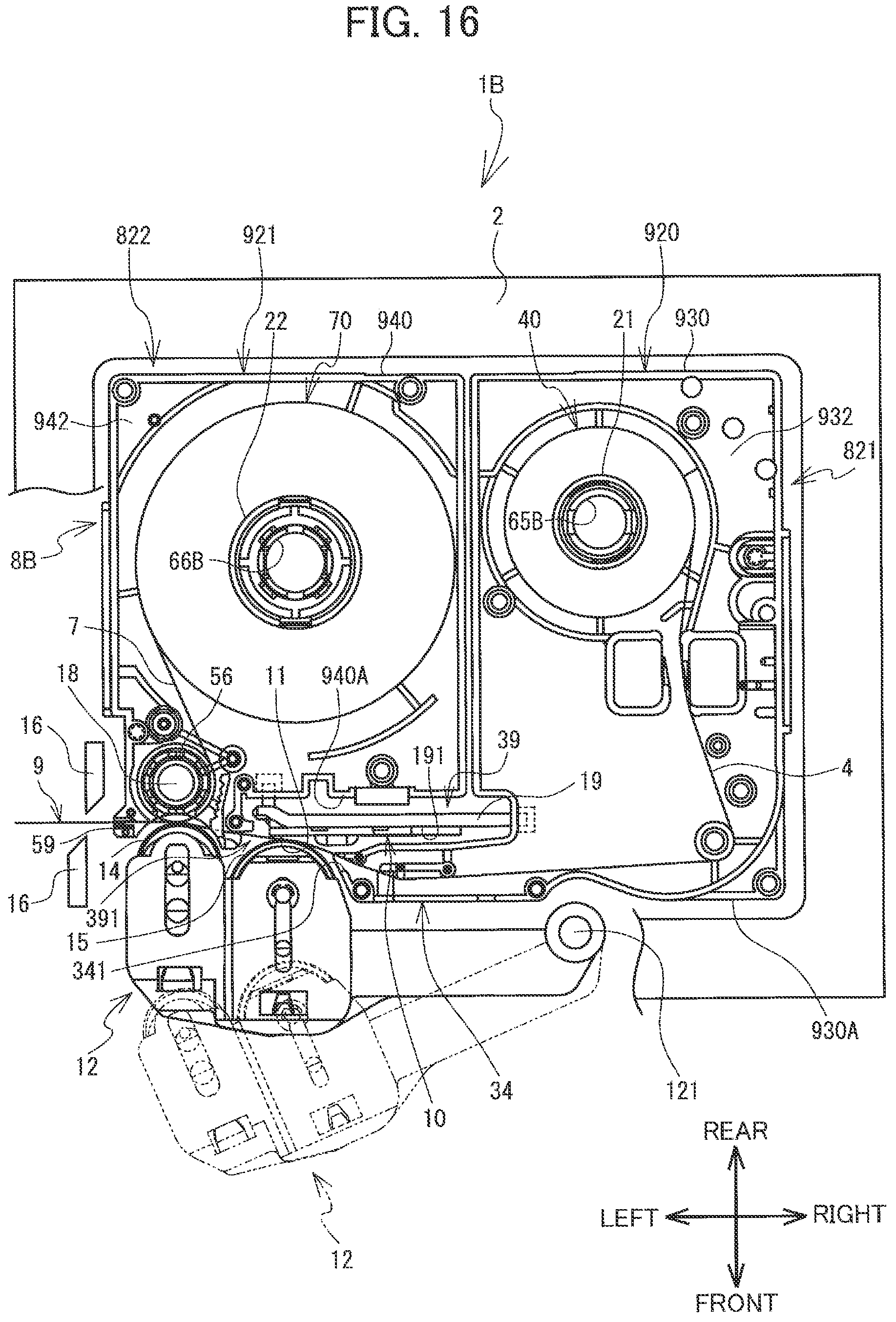 Patent US11787206 Figure 16 – Medium having heat-sensitive medium and adhesive medium whose width is greater than width of heat-sensitive medium, cartridge including the medium, and method for creating the medium