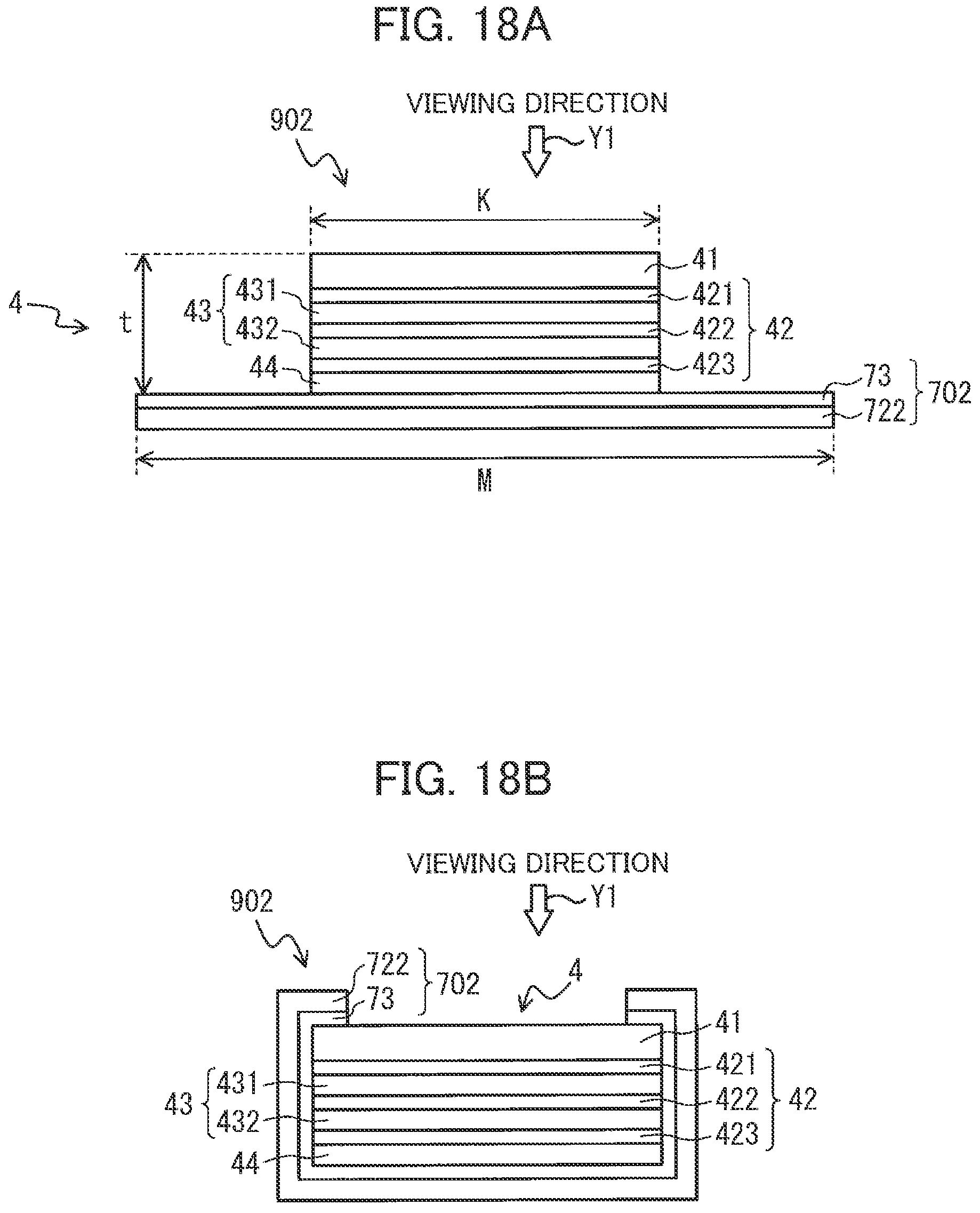 Patent US11787206 Figure 18 – Medium having heat-sensitive medium and adhesive medium whose width is greater than width of heat-sensitive medium, cartridge including the medium, and method for creating the medium