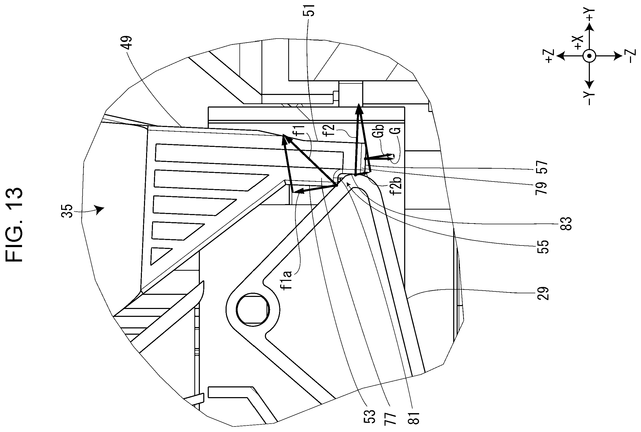 Patent US11787207 Figure 13 – Opening/closing mechanism for opening/closing cover and tape printing device