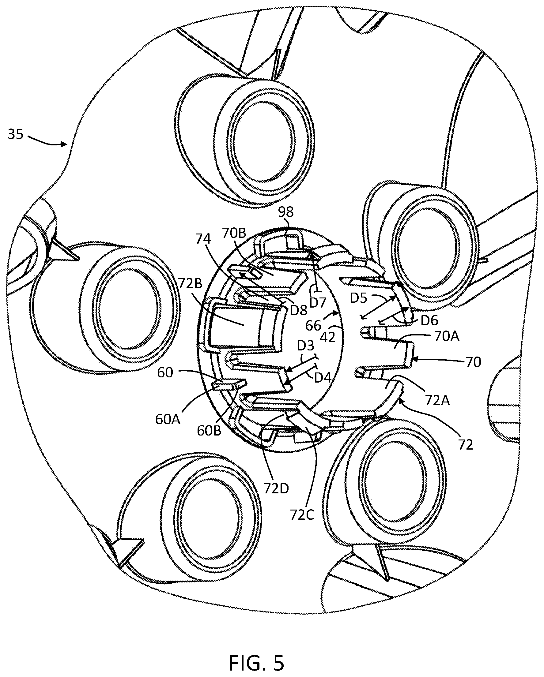 Patent US11787230 Figure 5 – Vehicle wheel cover retention system