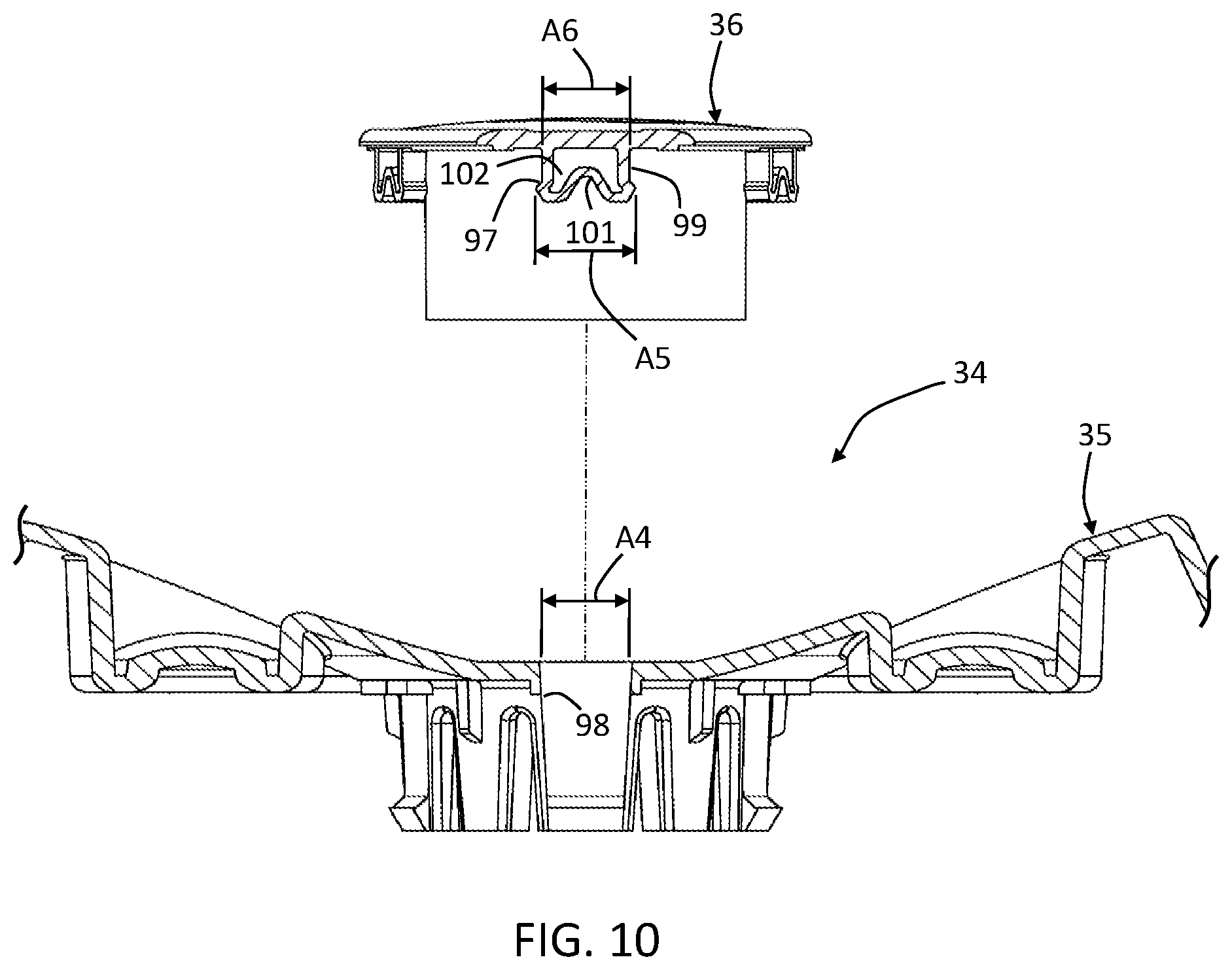 Patent US11787230 Figure 9 – Vehicle wheel cover retention system