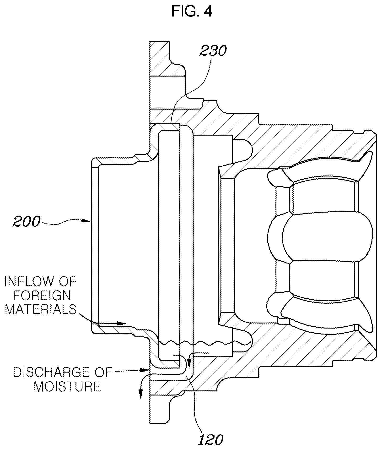 Patent US11787231 Figure 4 – Hub built-in type constant velocity joint