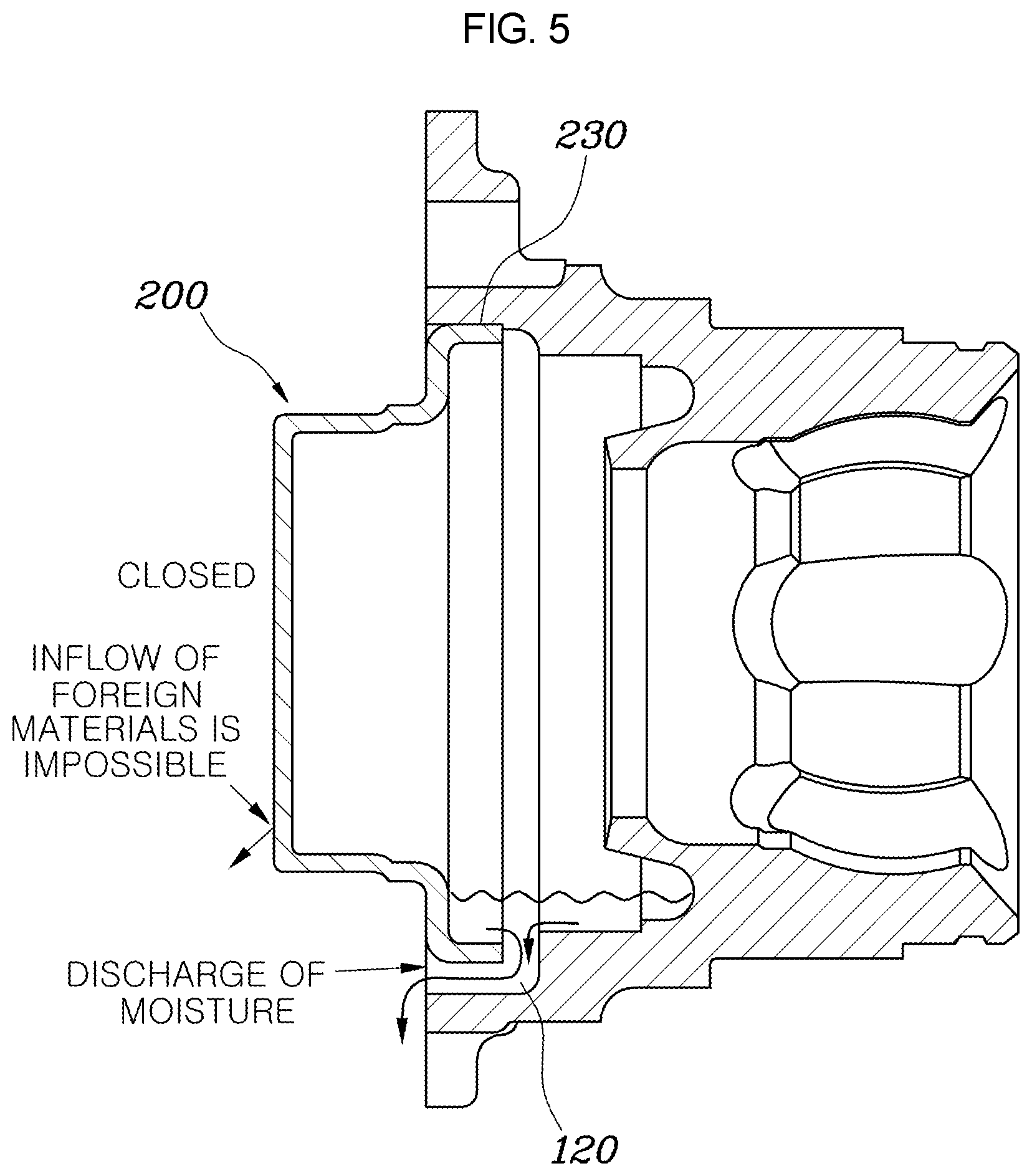 Patent US11787231 Figure 5 – Hub built-in type constant velocity joint