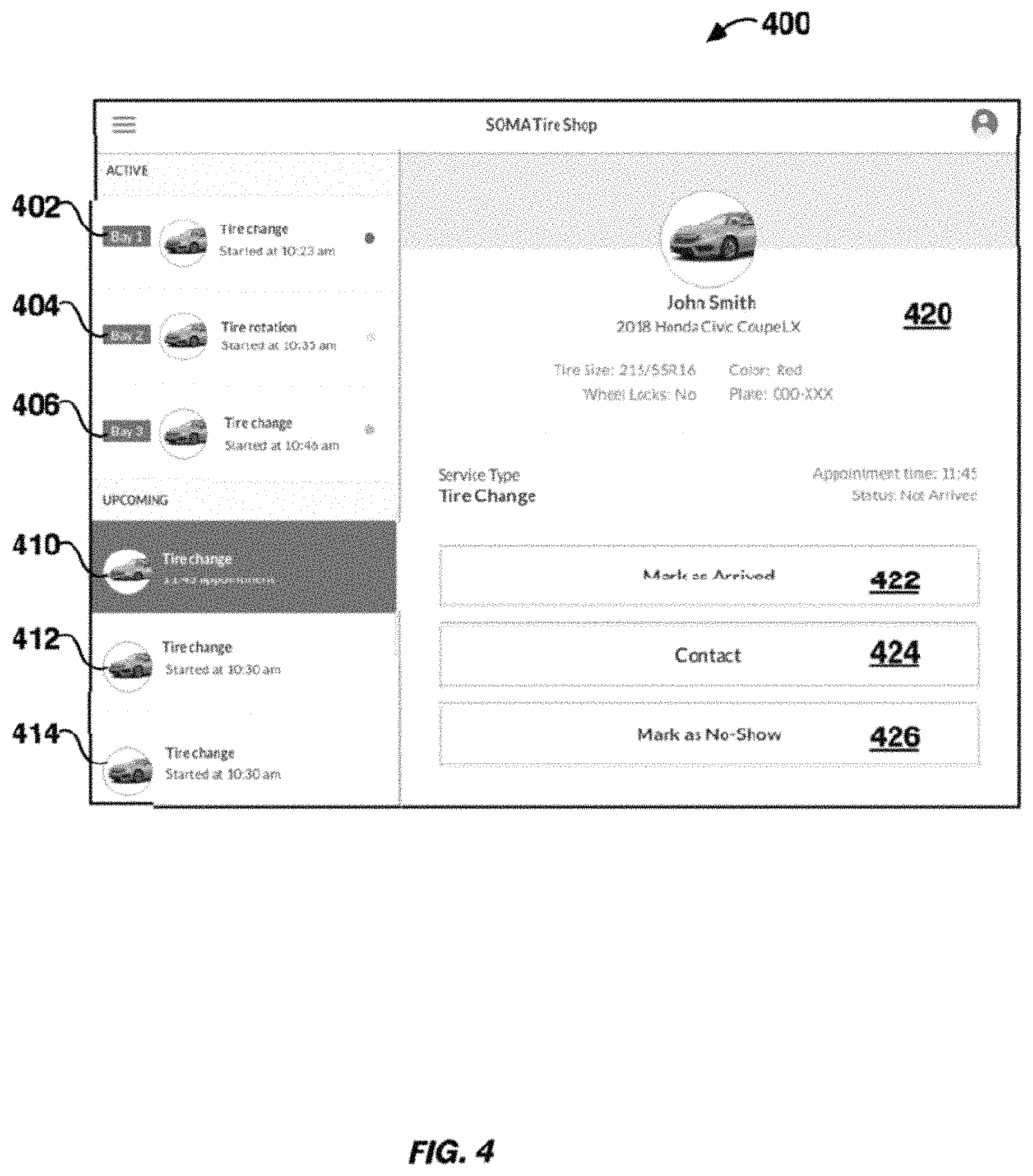 Patent US11787232 Figure 5 – Automated removal and replacement of vehicle wheels and tires