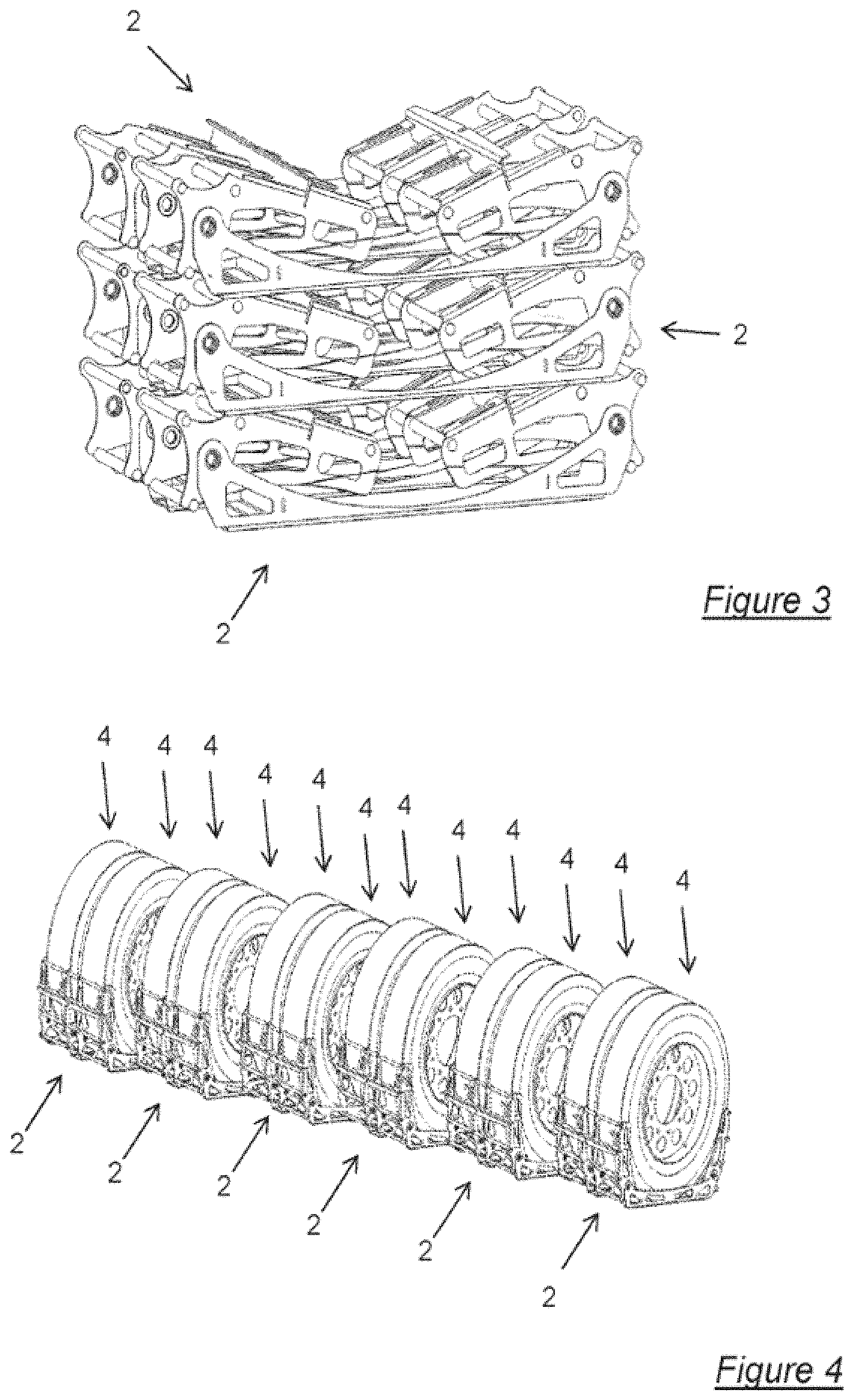 Patent US11787233 Figure 2 – Rack and apparatus for supporting wheels