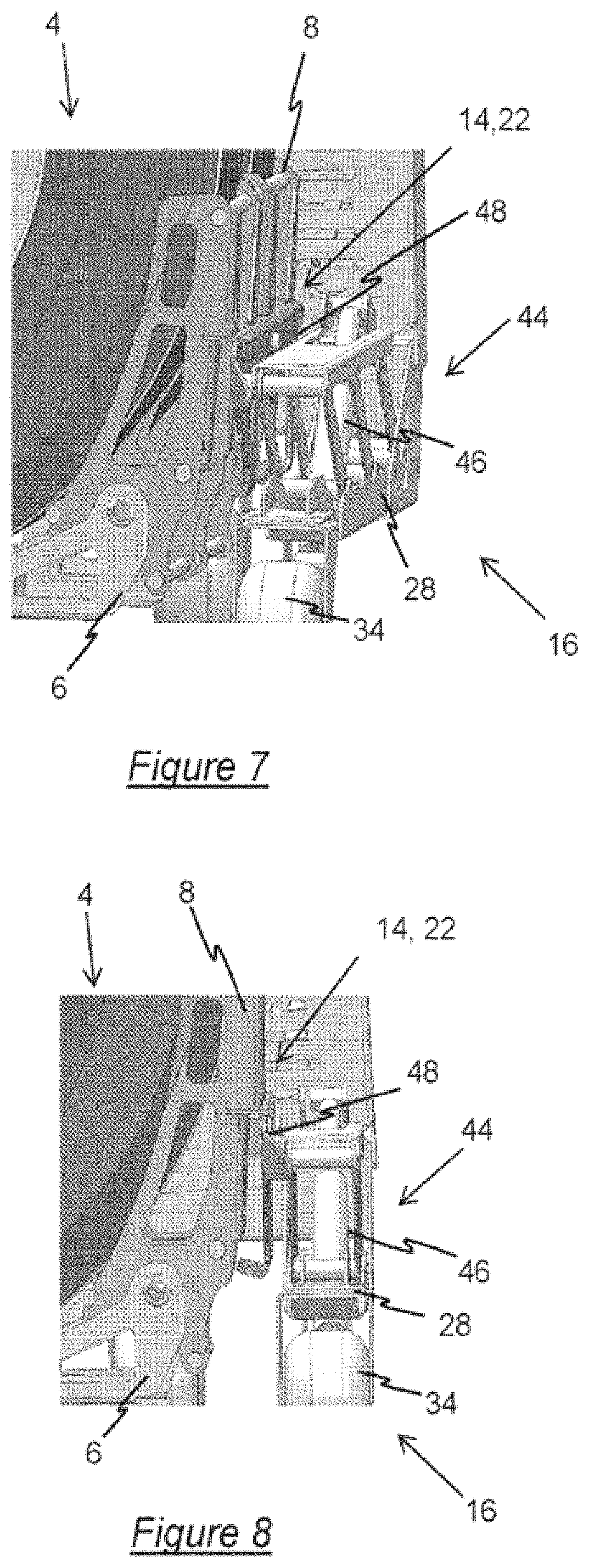 Patent US11787233 Figure 4 – Rack and apparatus for supporting wheels
