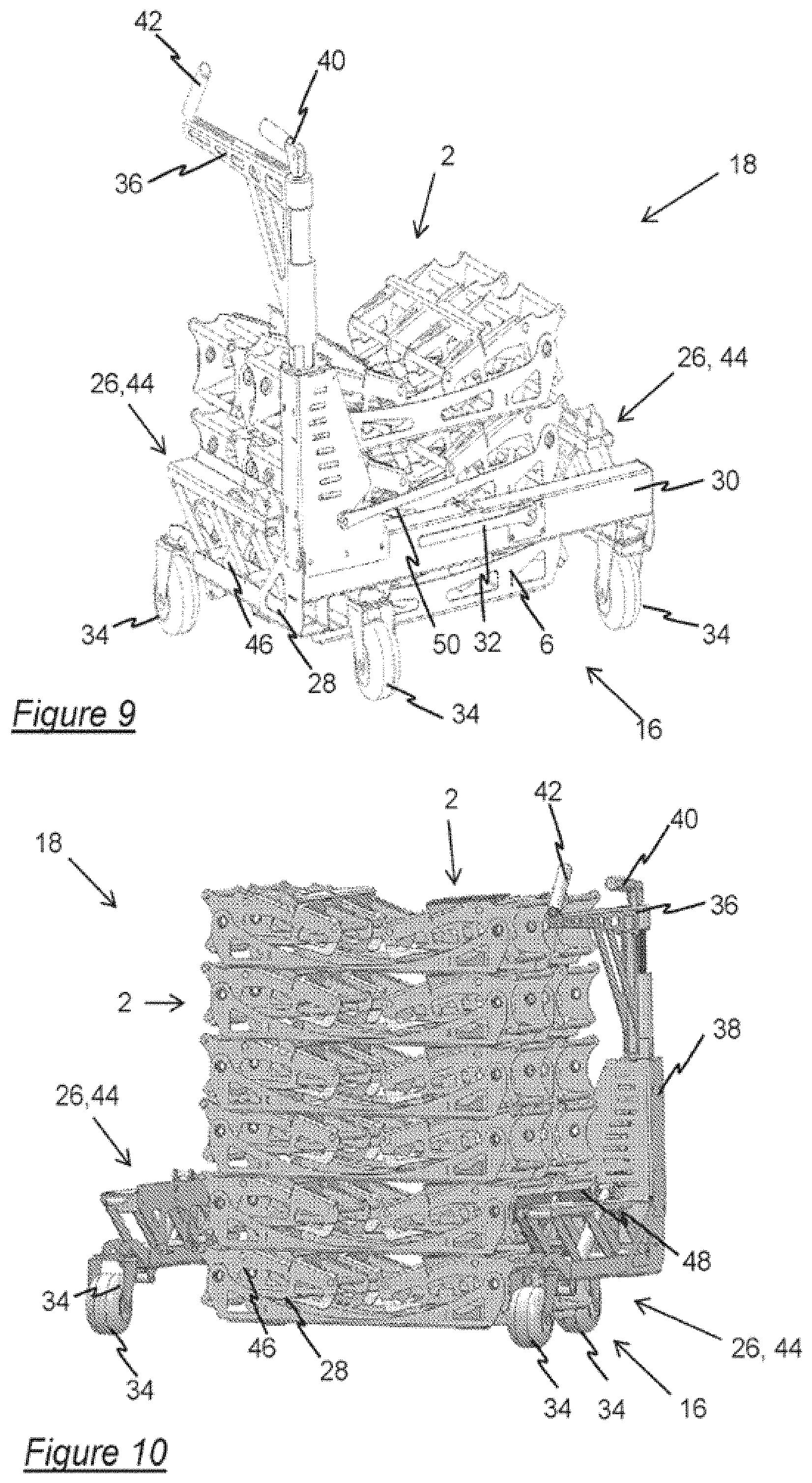 Patent US11787233 Figure 5 – Rack and apparatus for supporting wheels