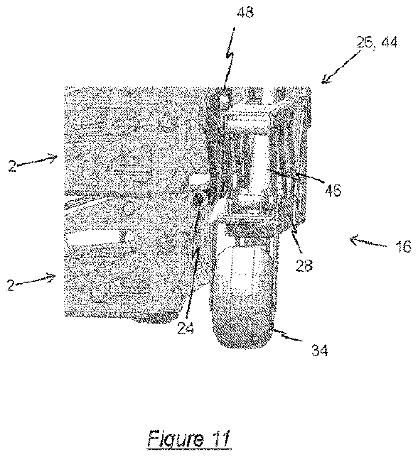 Patent US11787233 Figure 6 – Rack and apparatus for supporting wheels