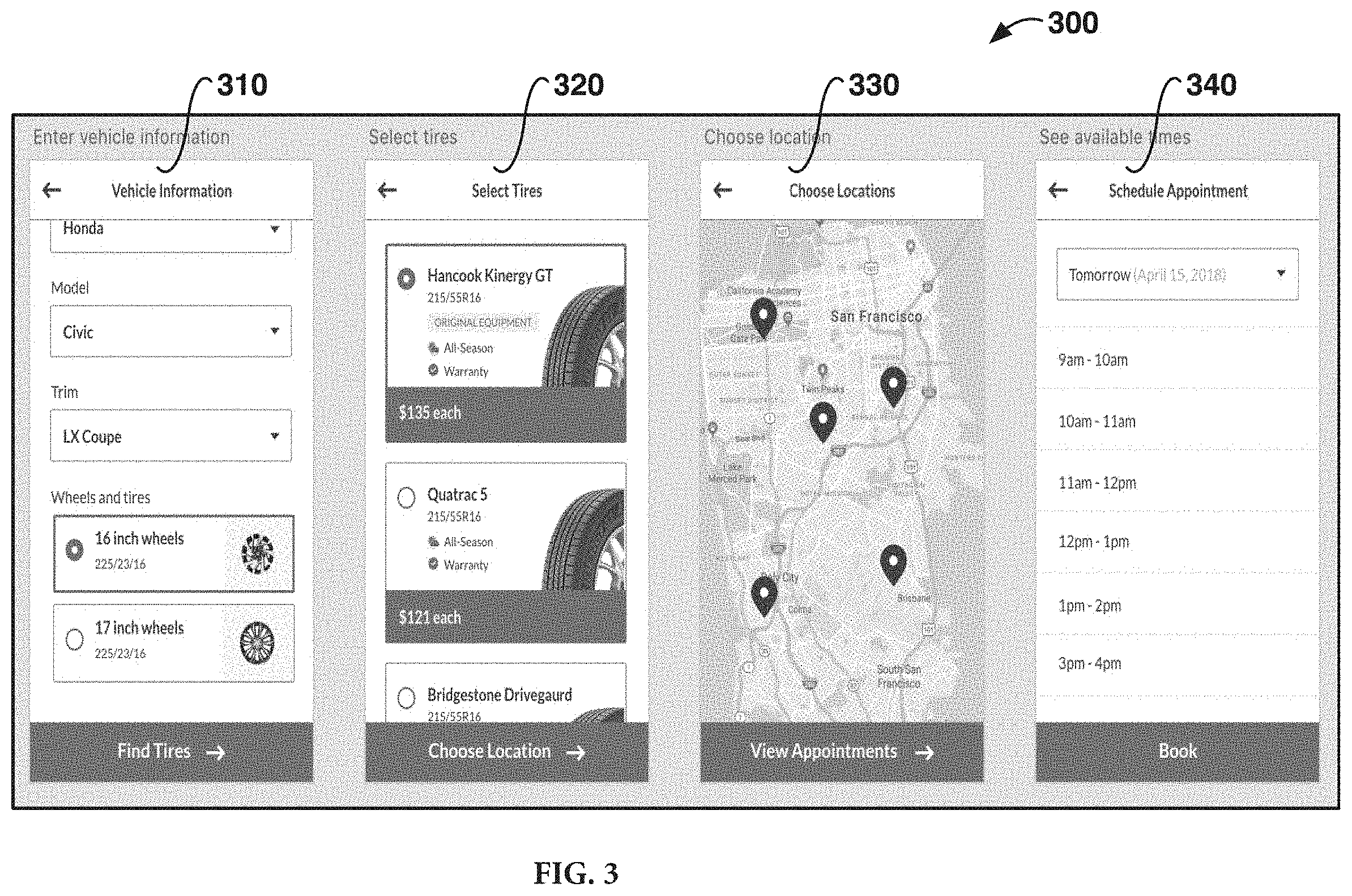 Patent US11787234 Figure 4 – Automated removal and replacement of vehicle wheels and tires