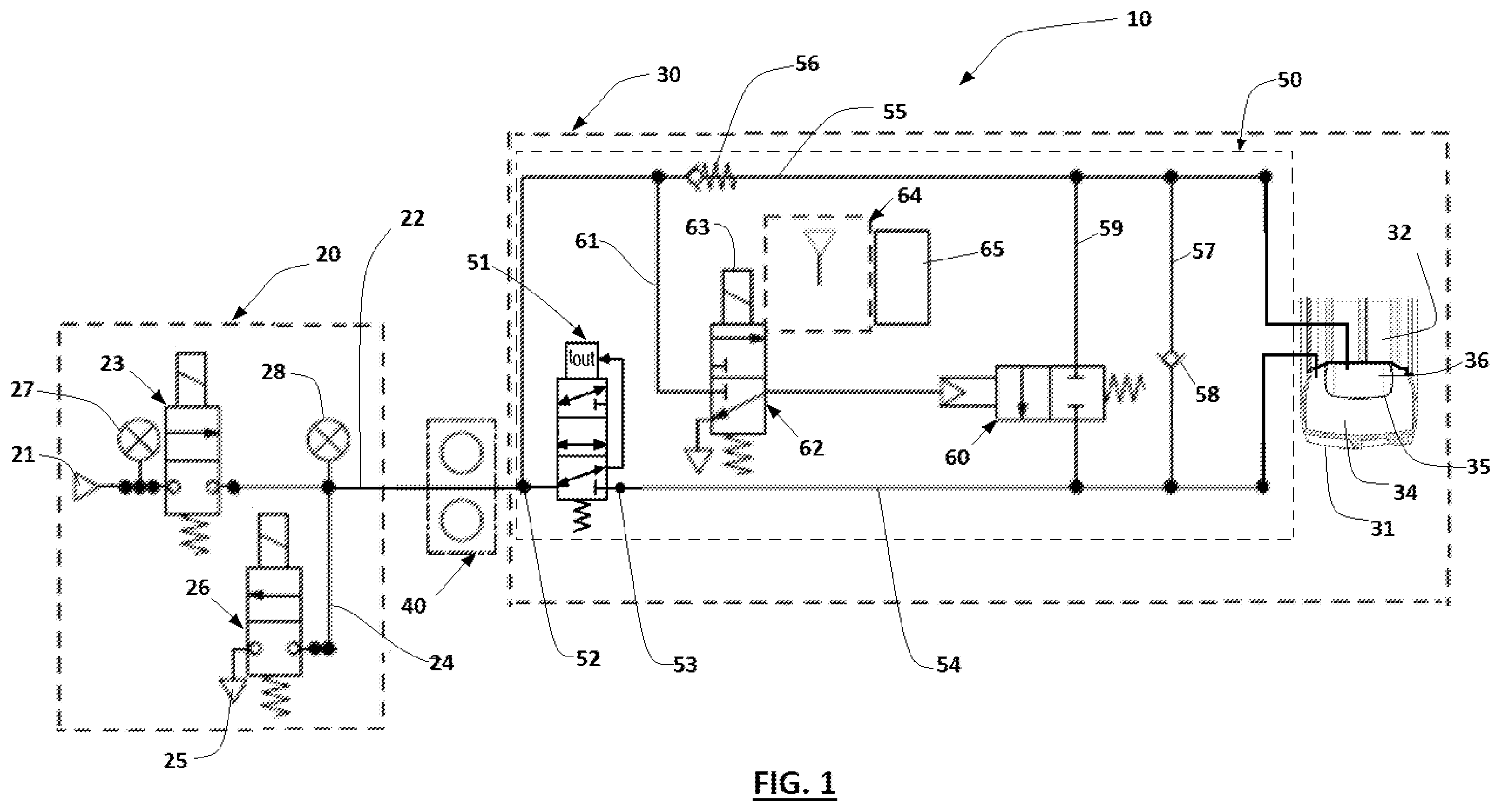 Patent US11787239 Figure 1 – Inflation/deflation system