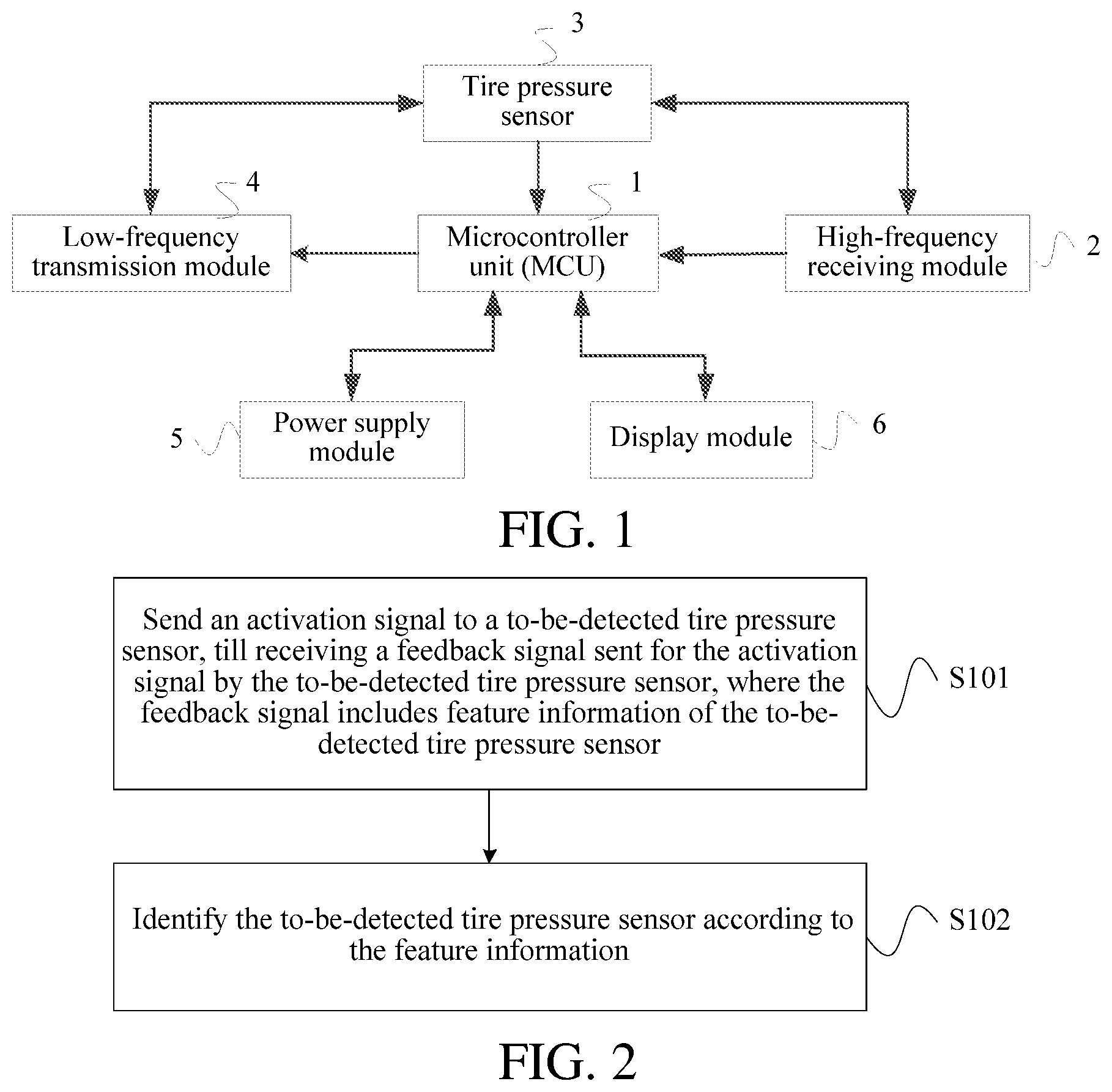 Patent US11787241 Figure 1 – Tire pressure sensor identification method, apparatus and device