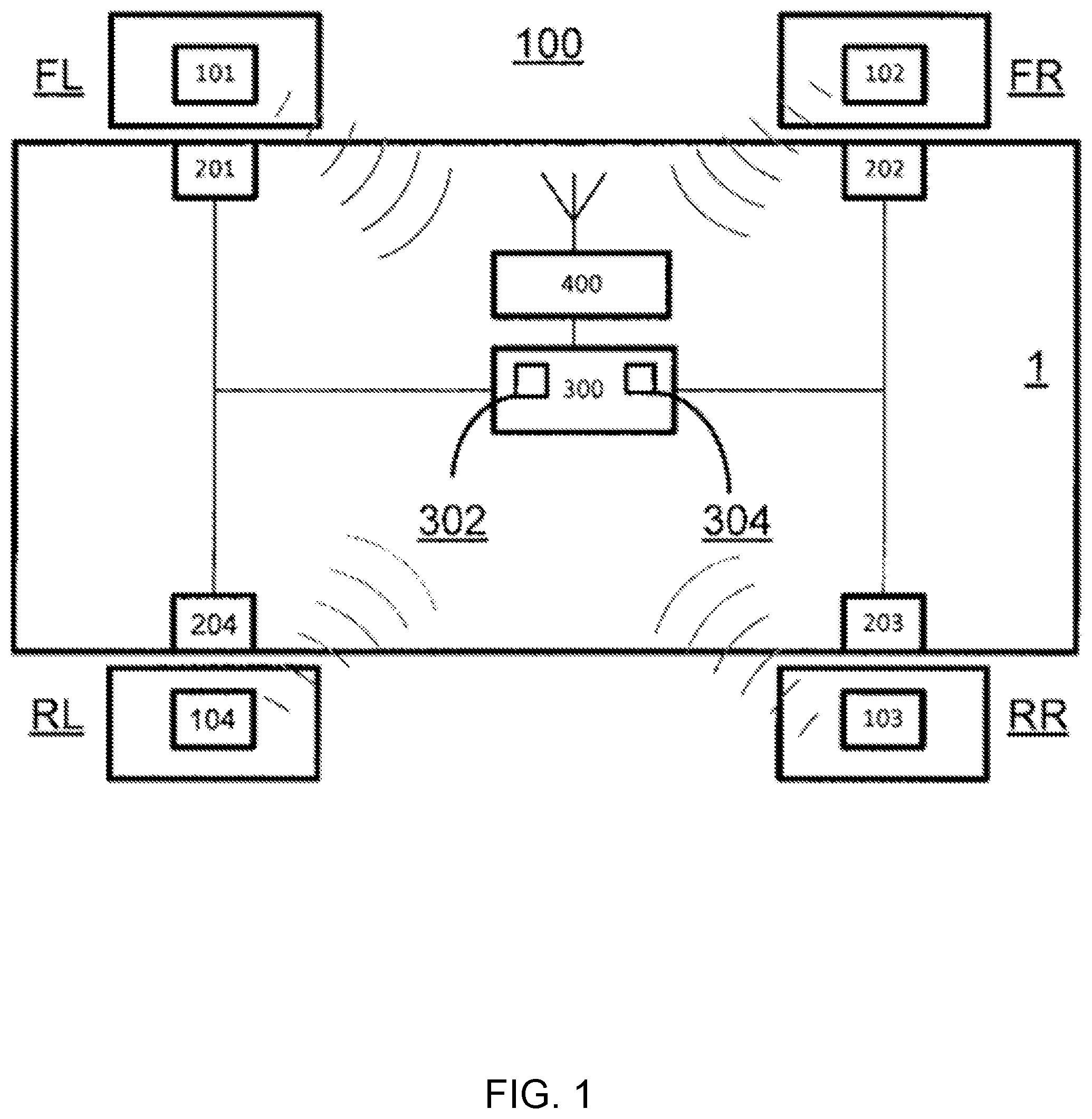 Patent US11787242 Figure 1 – System and method for compensating transmission delays in tire pressure monitoring system