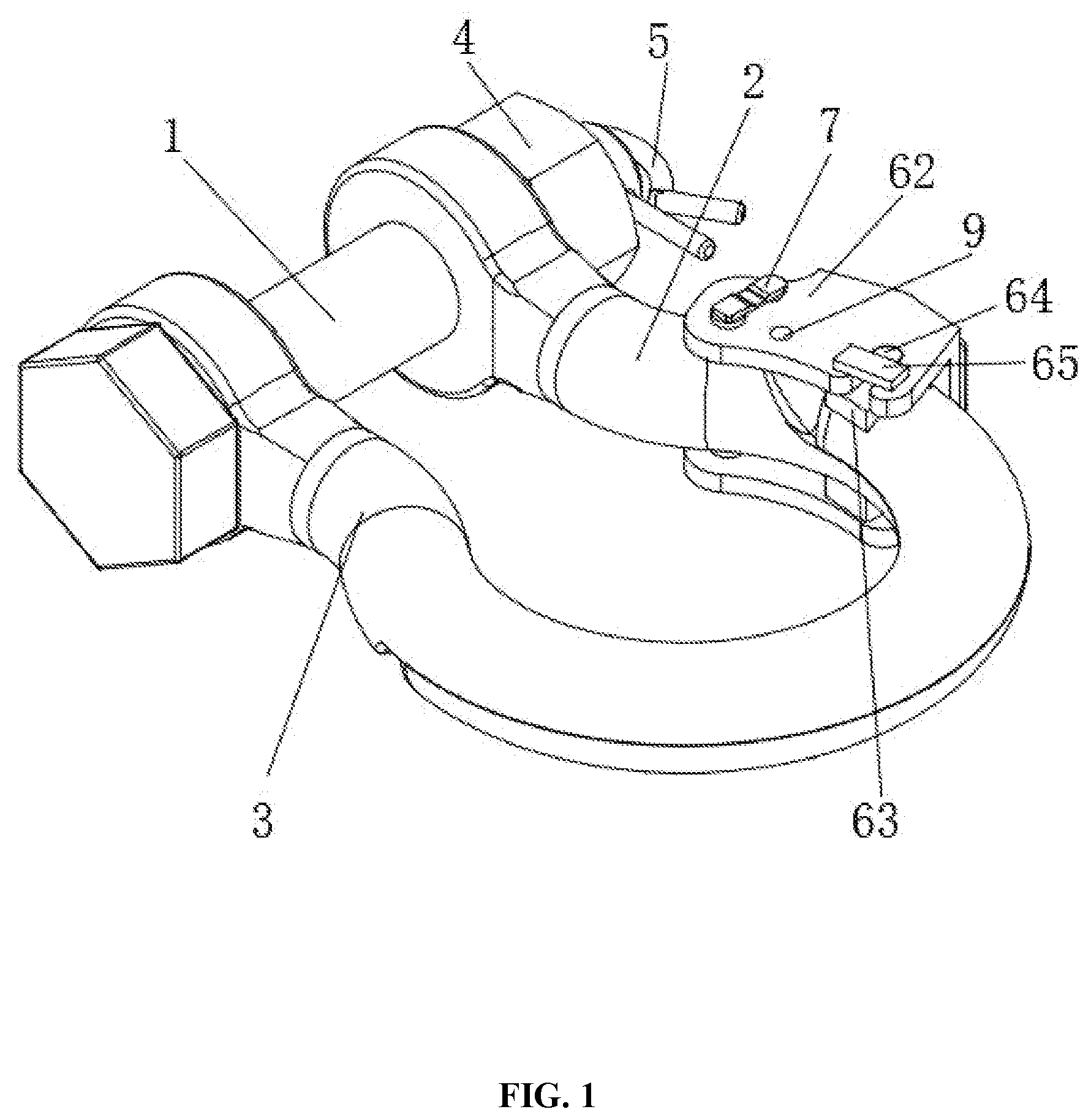 Patent US11787244 Figure 1 – Split trailer shackle