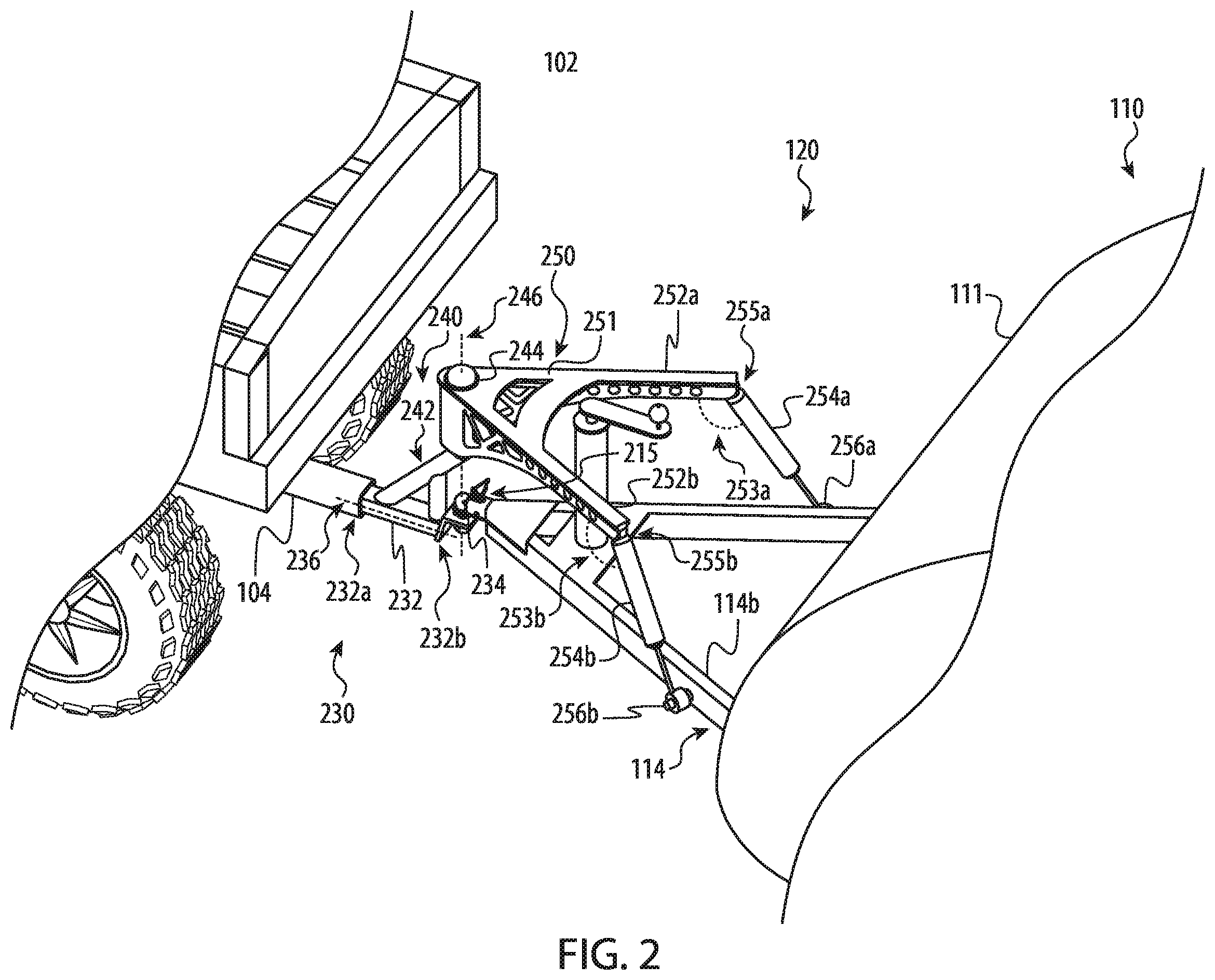Patent US11787246 Figure 2 – Stabilizer system for an off-road trailer