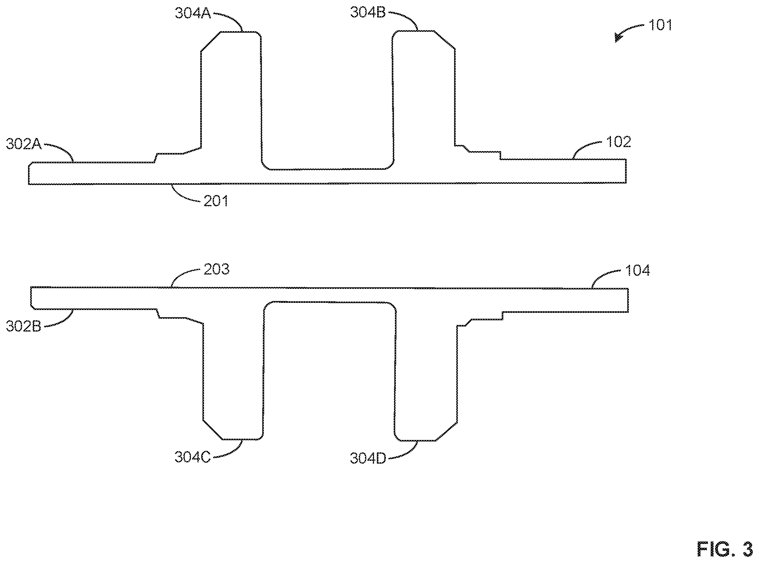 Patent US11787248 Figure 3 – Modular double pin load sensing hitches including two-piece pin mounts