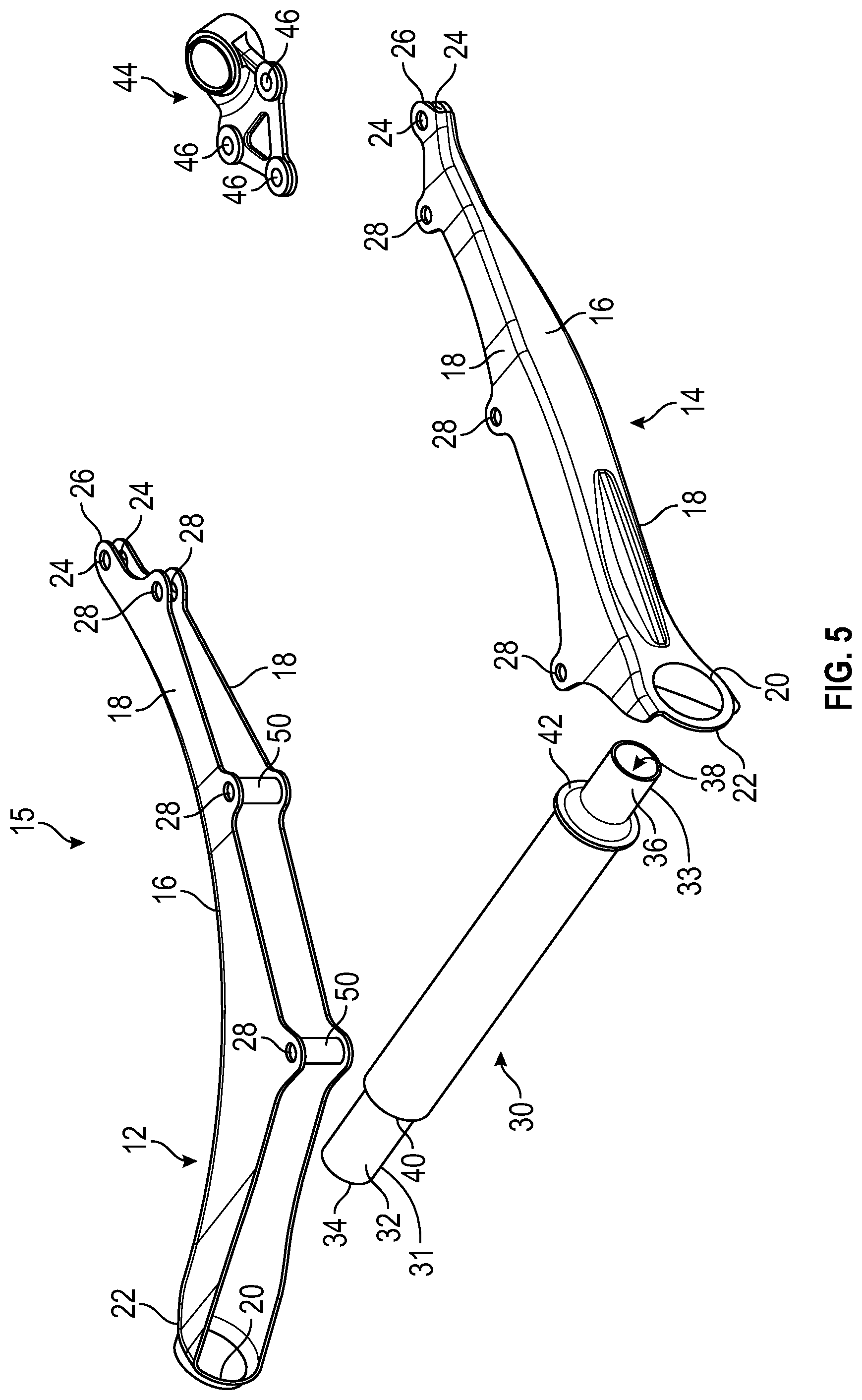 Patent US11787252 Figure 5 – Weldless vehicular suspension control arm