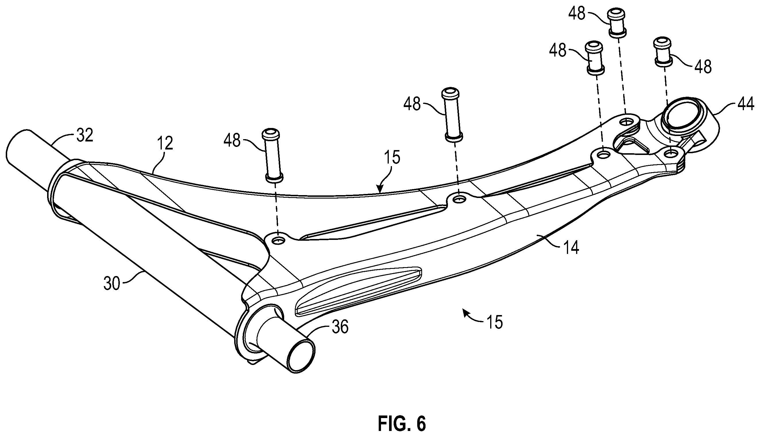 Patent US11787252 Figure 6 – Weldless vehicular suspension control arm