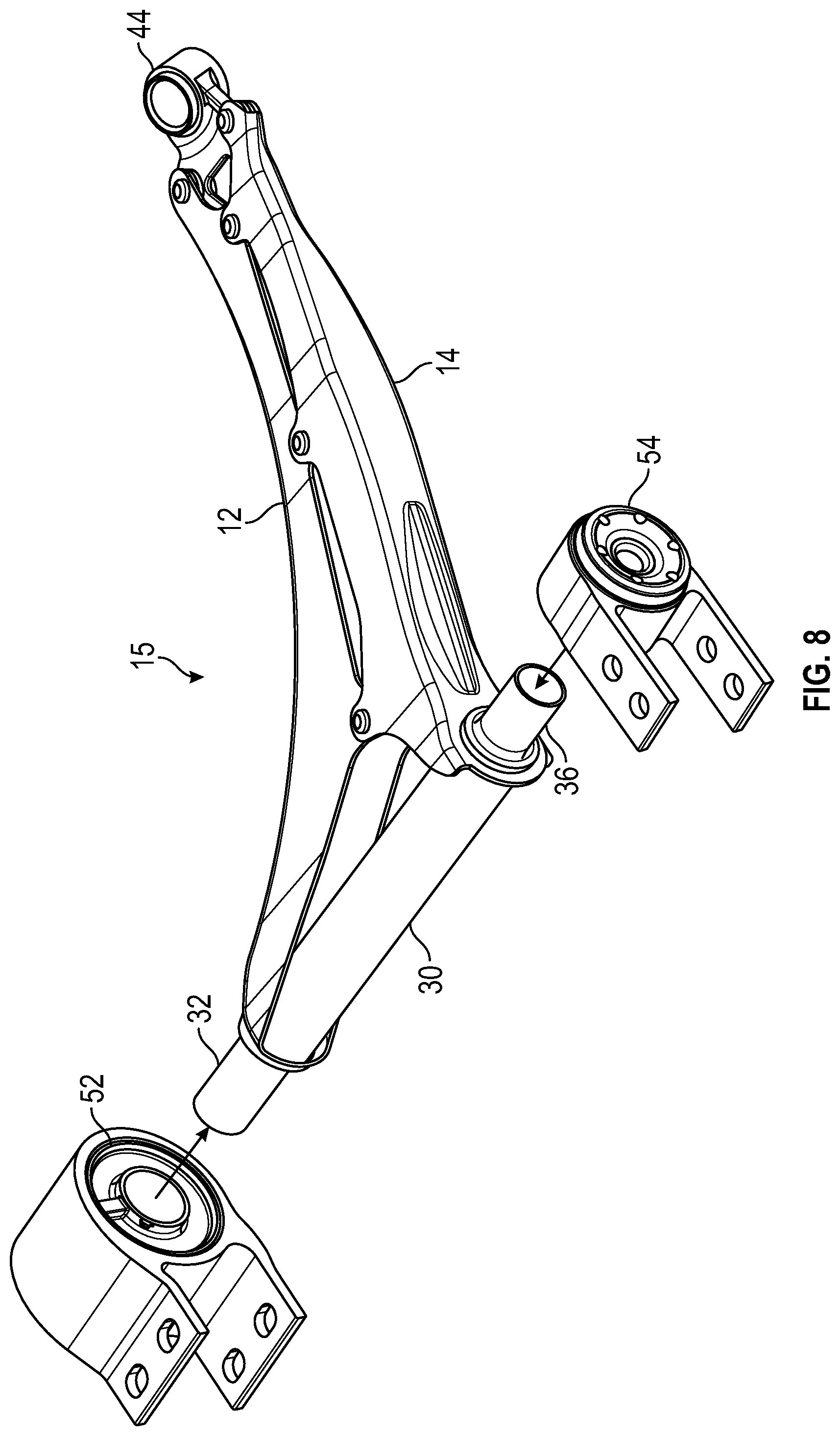 Patent US11787252 Figure 8 – Weldless vehicular suspension control arm