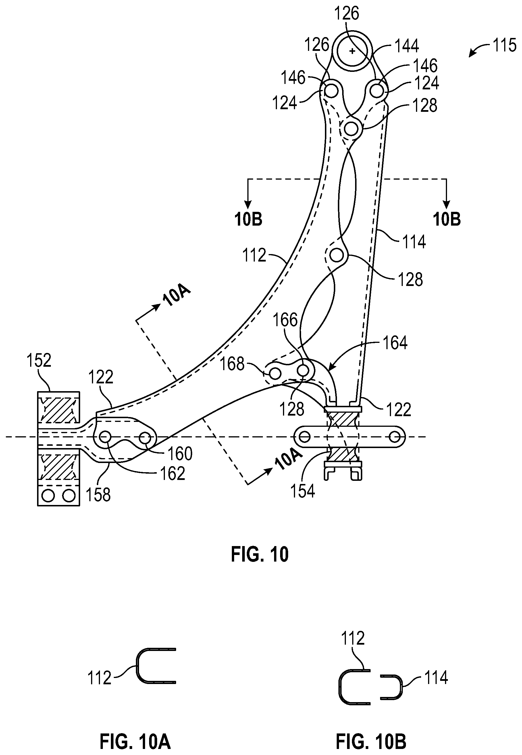 Patent US11787252 Figure 10 – Weldless vehicular suspension control arm