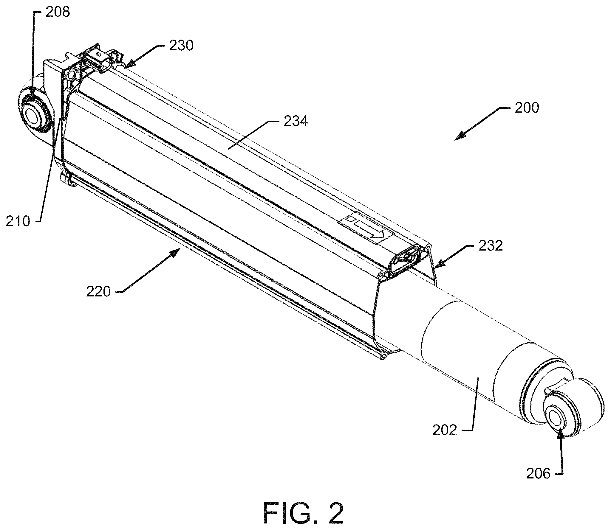Patent US11787254 Figure 2 – Integrated shock and suspension height sensor