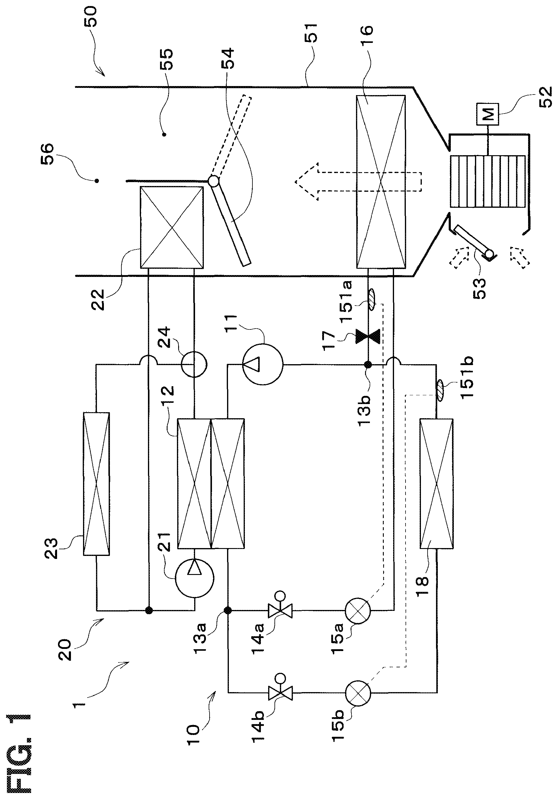 Patent US11787258 Figure 1 – Refrigeration cycle device