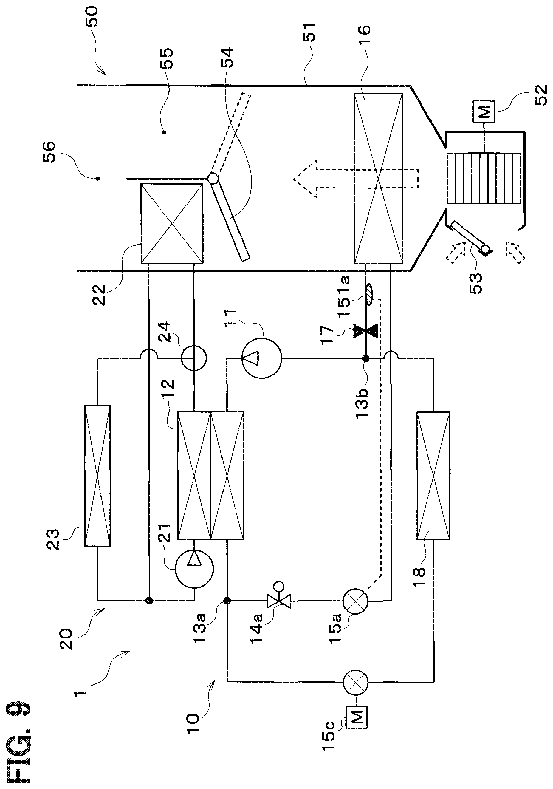 Patent US11787258 Figure 9 – Refrigeration cycle device