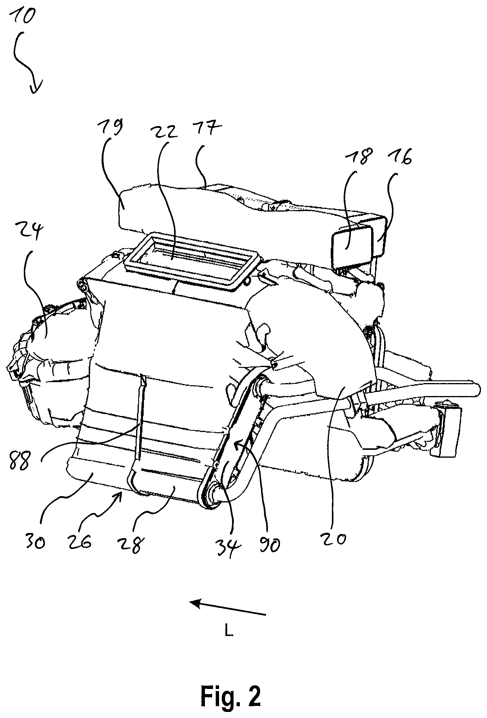 Patent US11787259 Figure 2 – Heating, ventilation and/or air-conditioning device