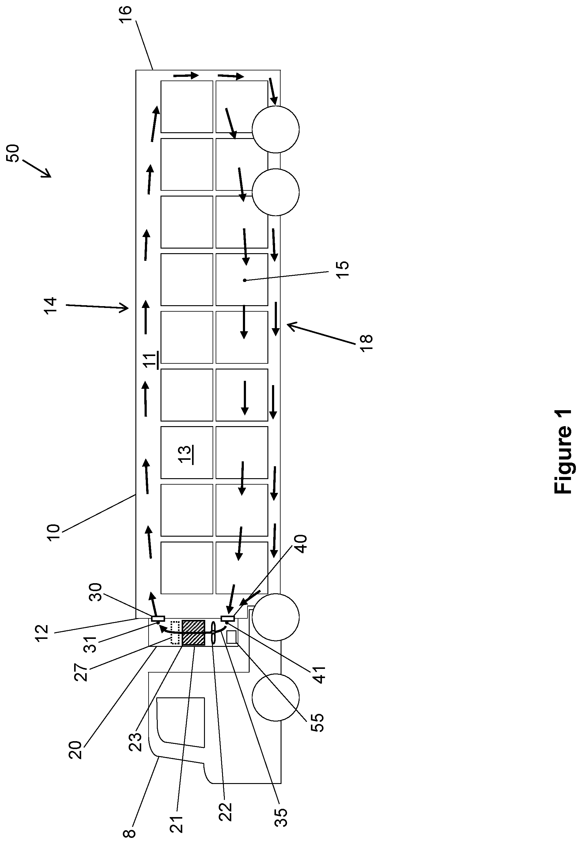 Patent US11787267 Figure 1 – Trailer refrigeration unit and methods for limiting the supply air temperature thereof