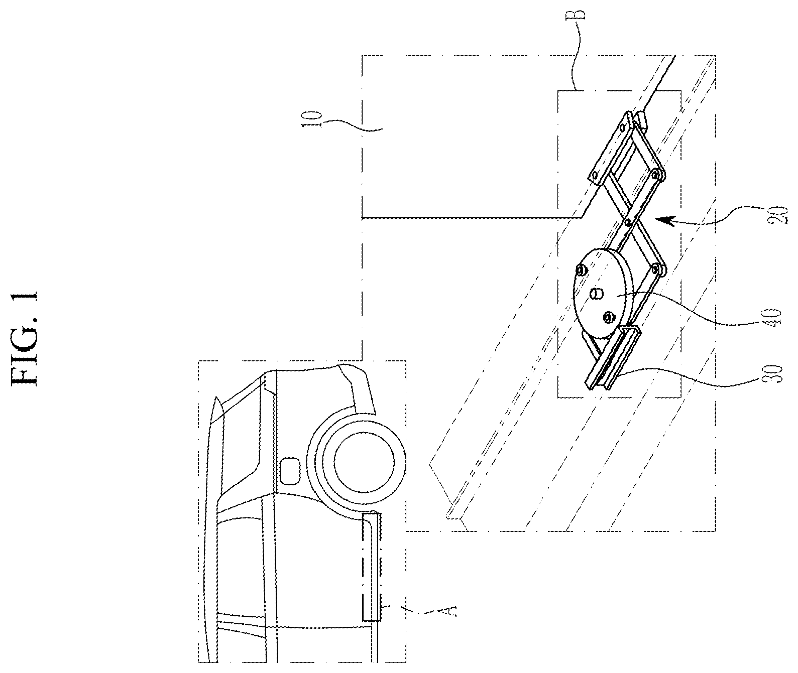 Patent US11787271 Figure 1 – Sliding door device for vehicle
