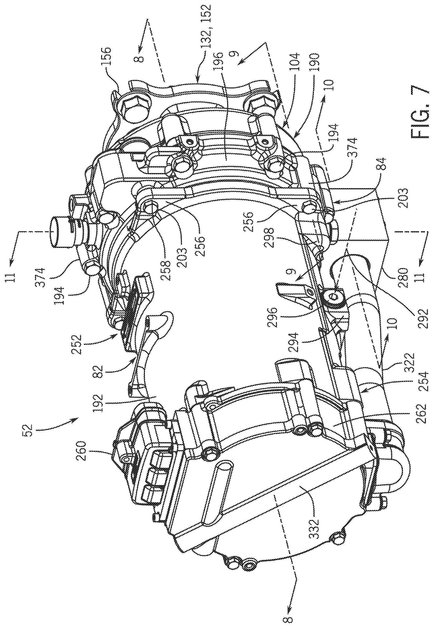 Patent US11787275 Figure 7 – Electric drive with hydraulic mounting interface