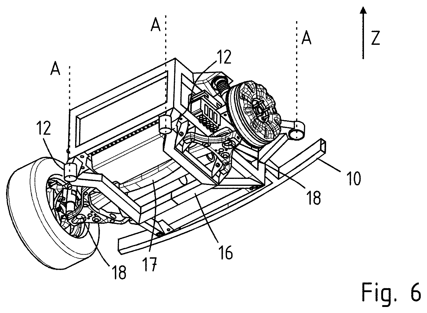 Patent US11787276 Figure 3 – Electric vehicle with axle modules
