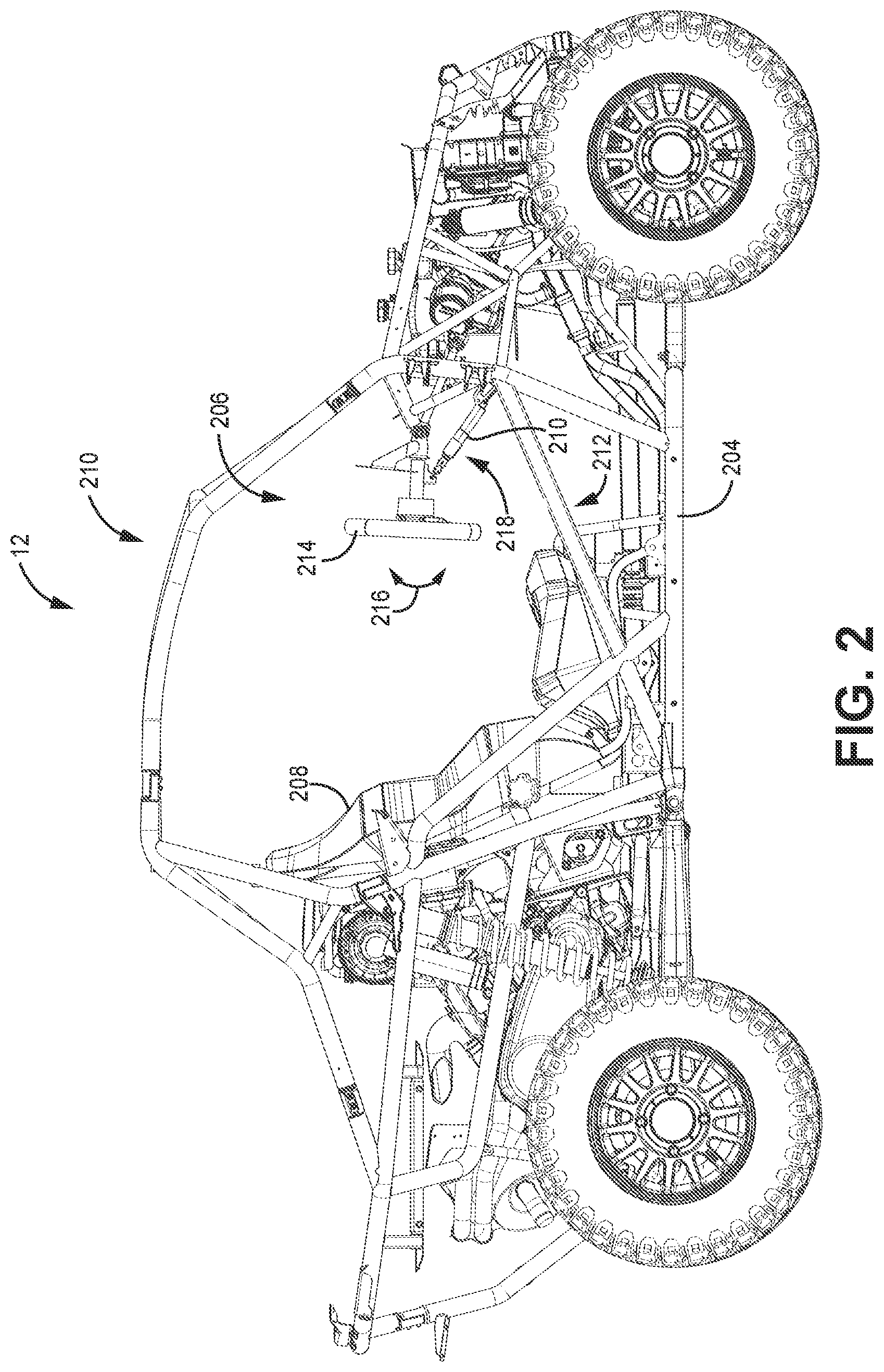 Patent US11787279 Figure 2 – Off-road recreational vehicle