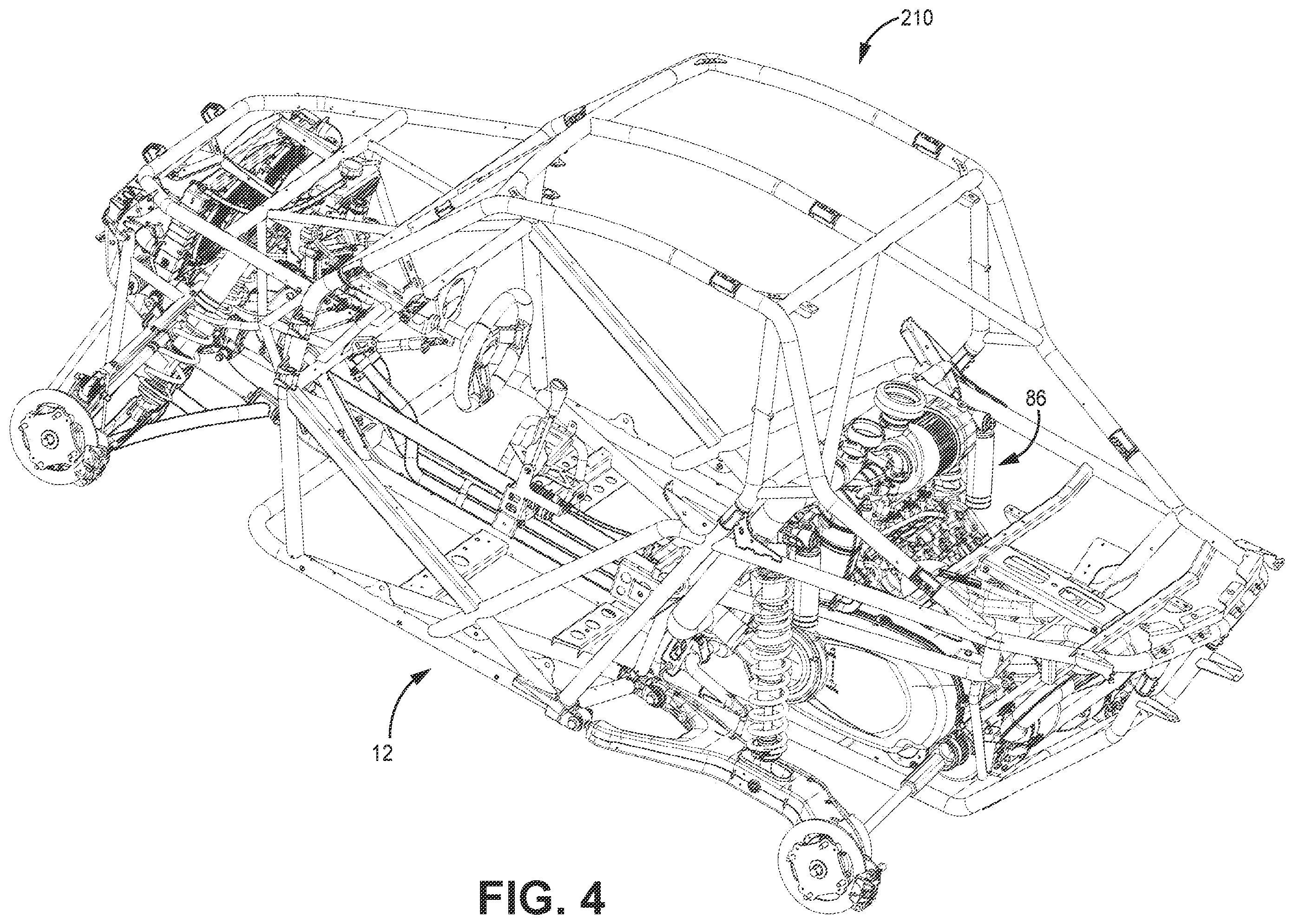 Patent US11787279 Figure 4 – Off-road recreational vehicle