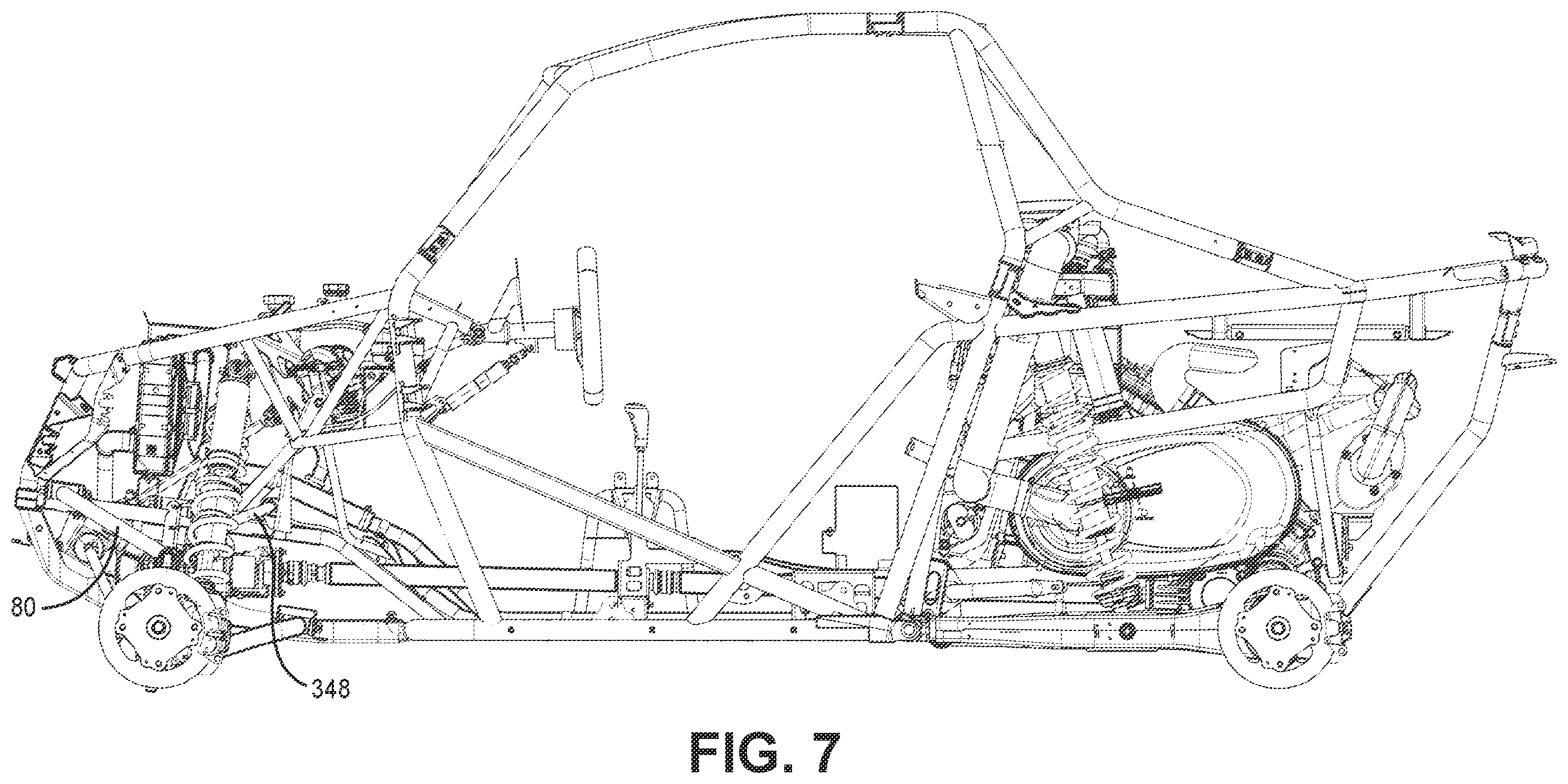 Patent US11787279 Figure 7 – Off-road recreational vehicle
