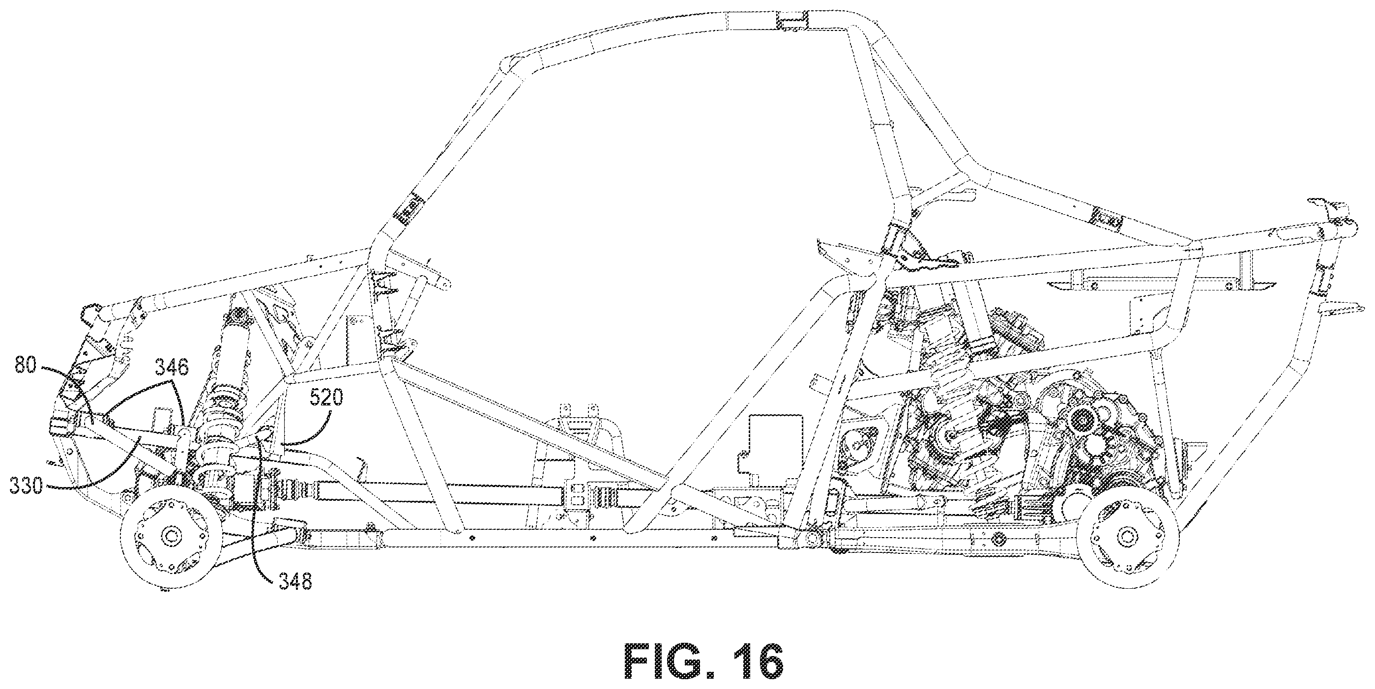 Patent US11787279 Figure 16 – Off-road recreational vehicle