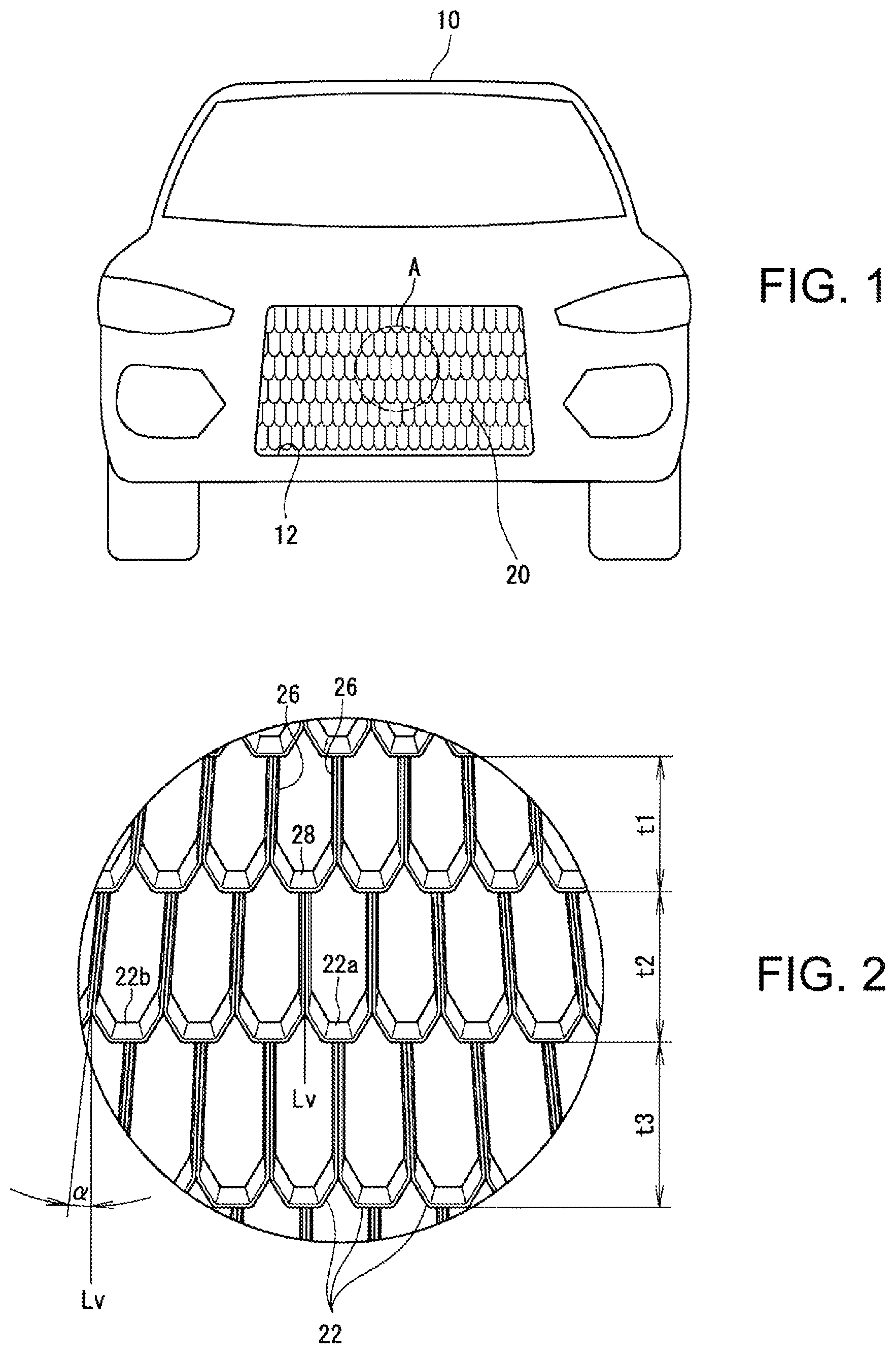 Patent US11787284 Figure 1 – Front grille