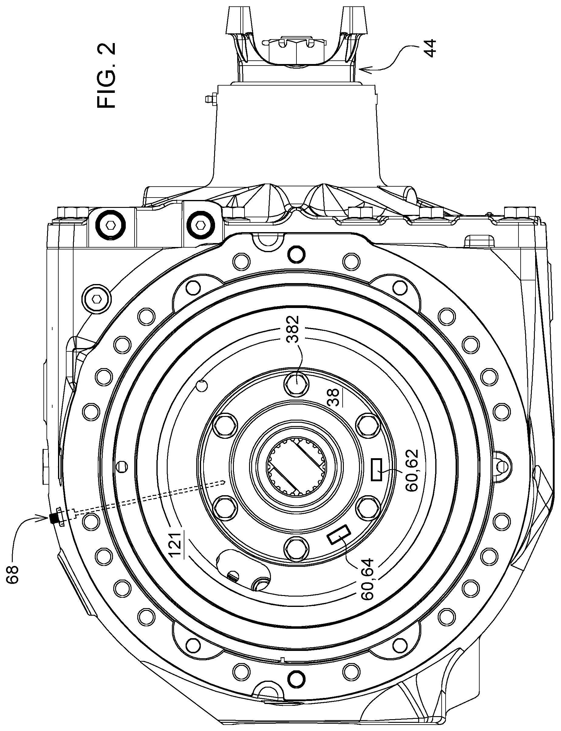 Patent US11787286 Figure 2 – Axle assembly with torque sensor