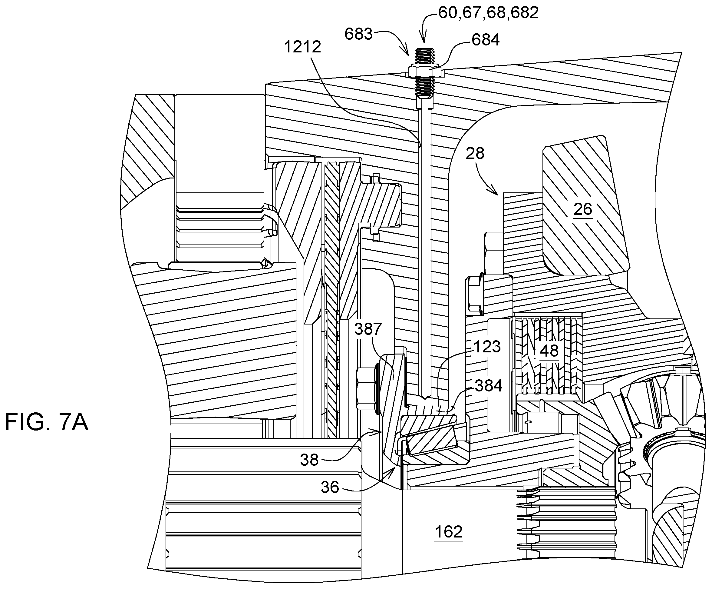 Patent US11787286 Figure 7 – Axle assembly with torque sensor